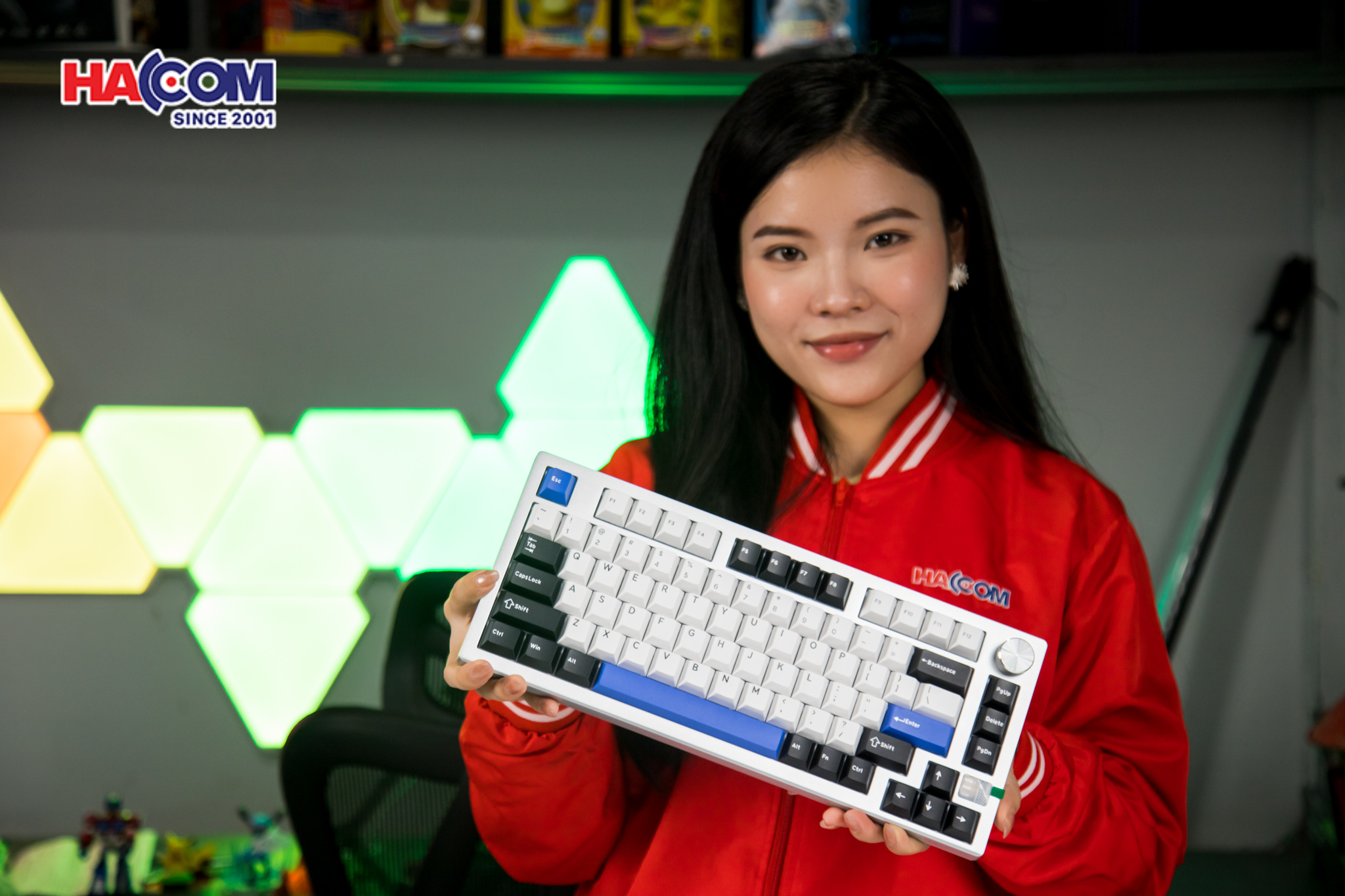 Bàn phím cơ Gaming DAREU EK75 PRO AL White Blue_Cloud switch 4