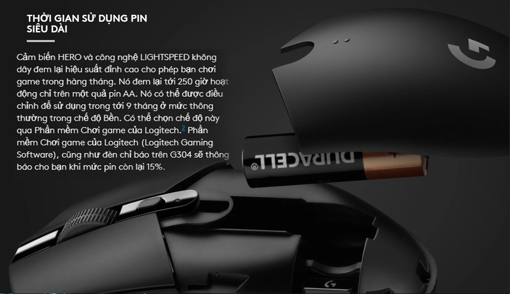 chuot game khong day logitech g304 hacom 1