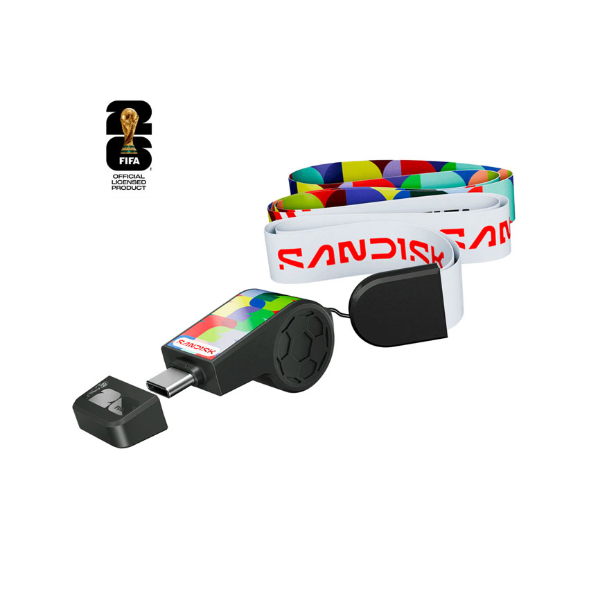USB SanDisk USB-C Flash Drive: FWC 2026 Global Edition USB 64GB Flashdrives 300MB/s(R) SDCZIA-064G-G46
