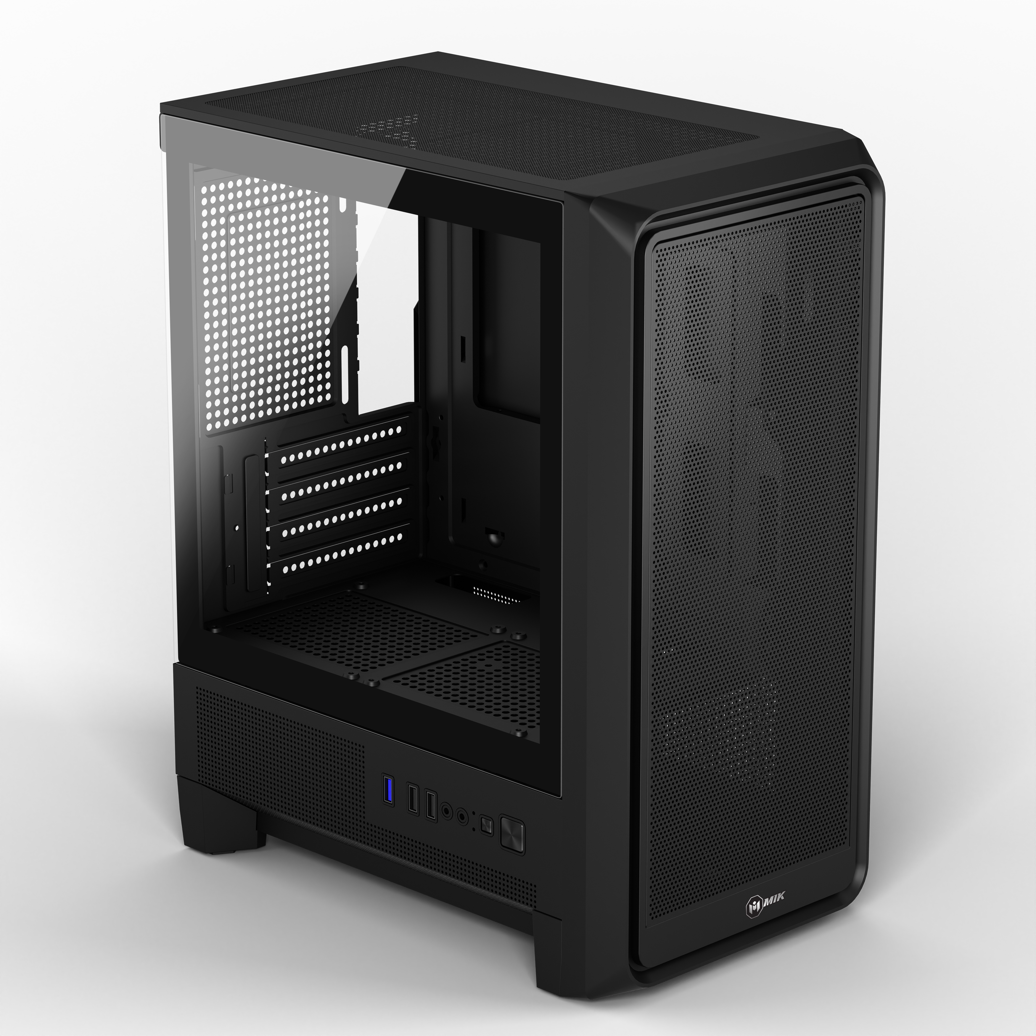 Vỏ Case MIK H2 Black (mATX/0fan) - Hình 3