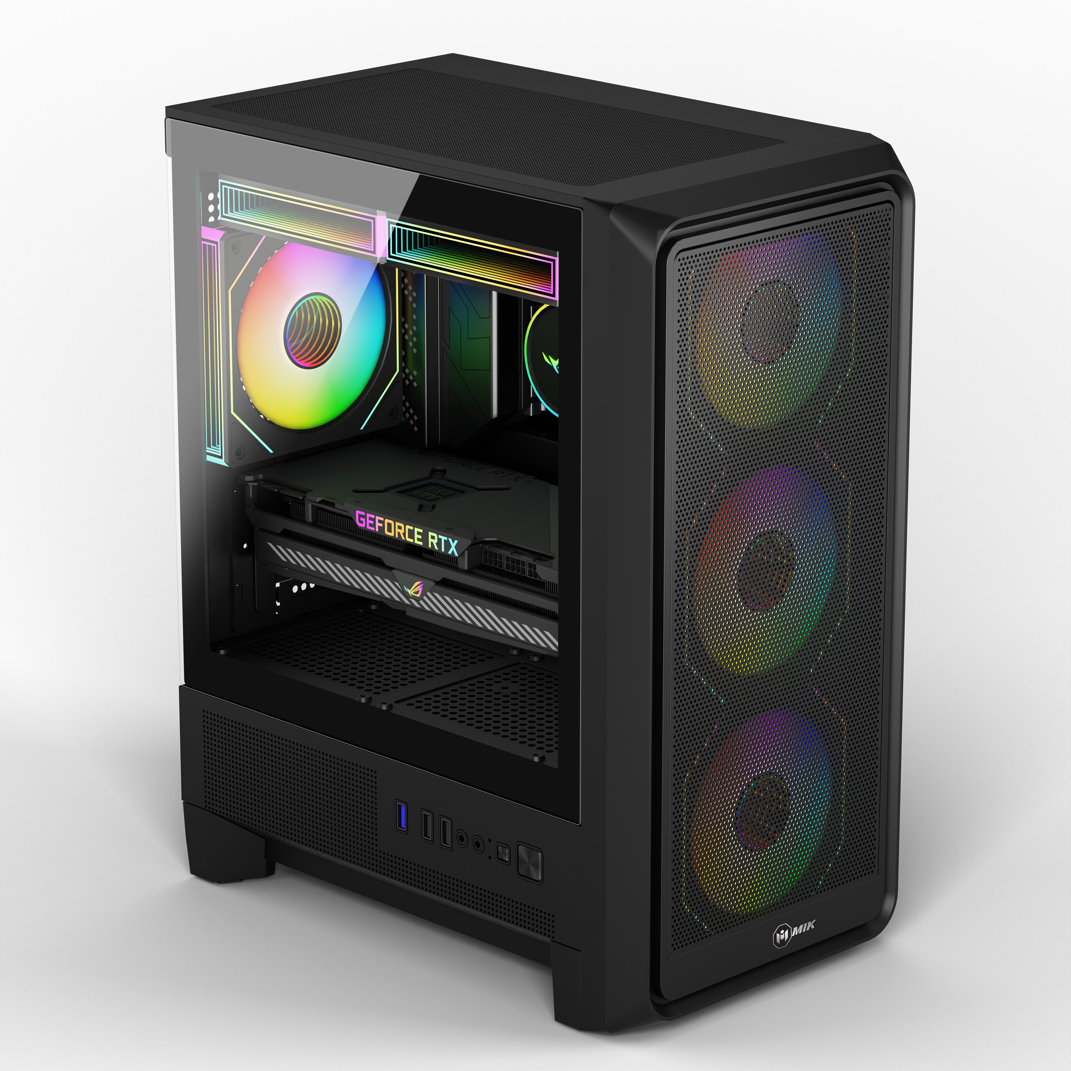 Vỏ Case MIK H2 Black (mATX/0fan) - Hình 4