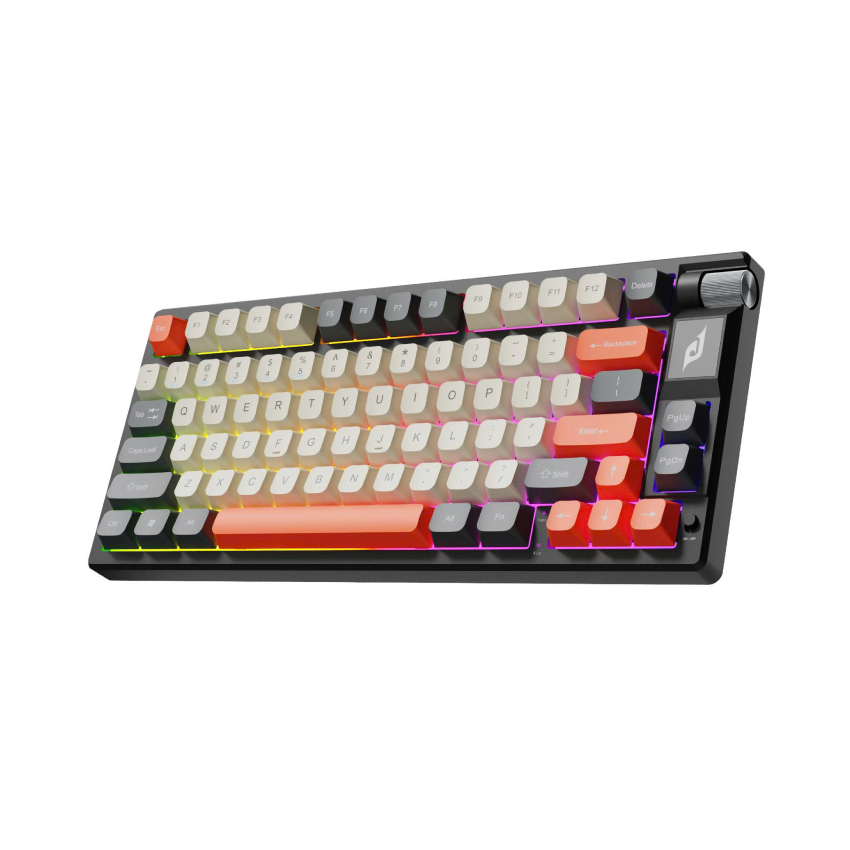 Bàn phím cơ không dây EDRA EK375WA (Xám + Trắng ngà + Cam)(HB) - Hình 4