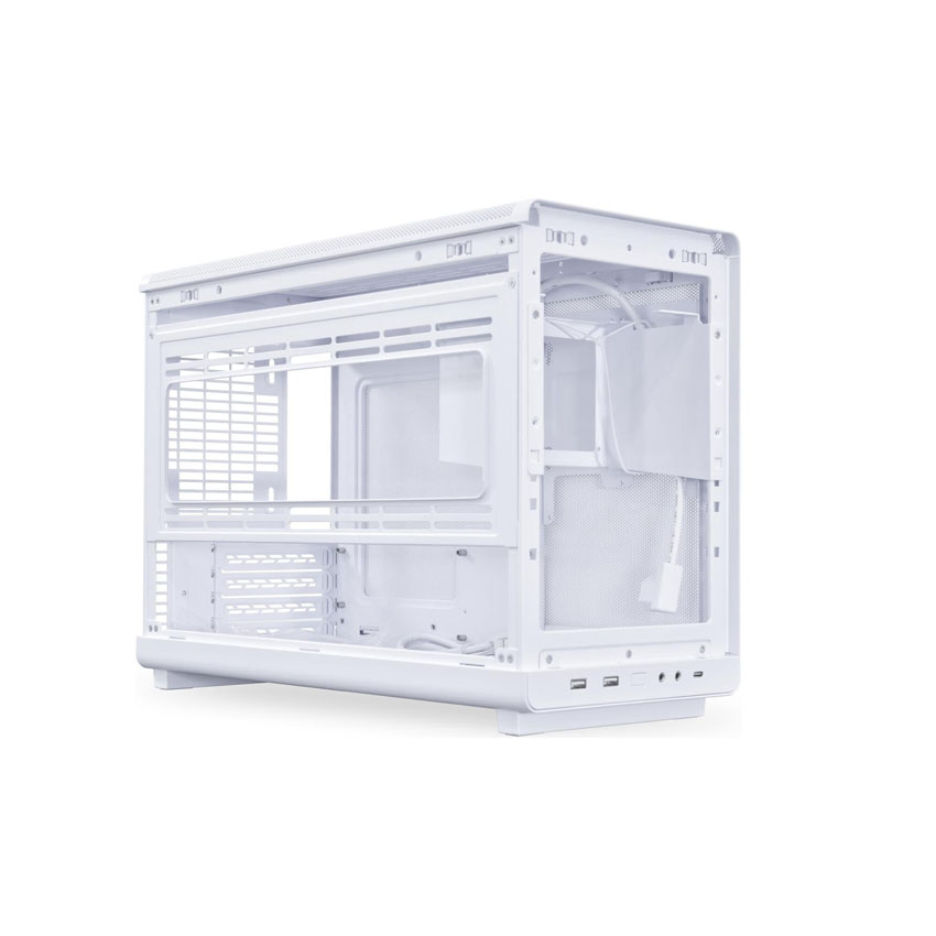 Vỏ case LIAN LI A3-mATX Glass White Wooden Front (mATX/0 Fan) - Hình 4