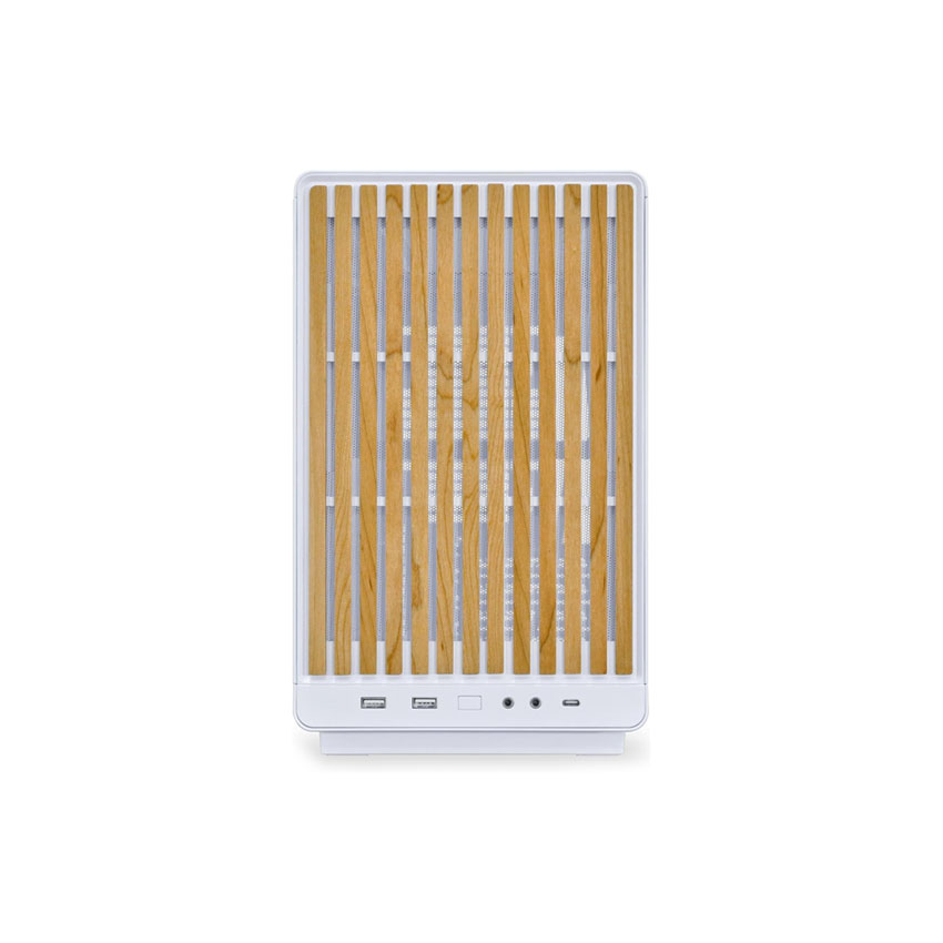 Vỏ case LIAN LI A3-mATX Glass White Wooden Front (mATX/0 Fan) - Hình 2