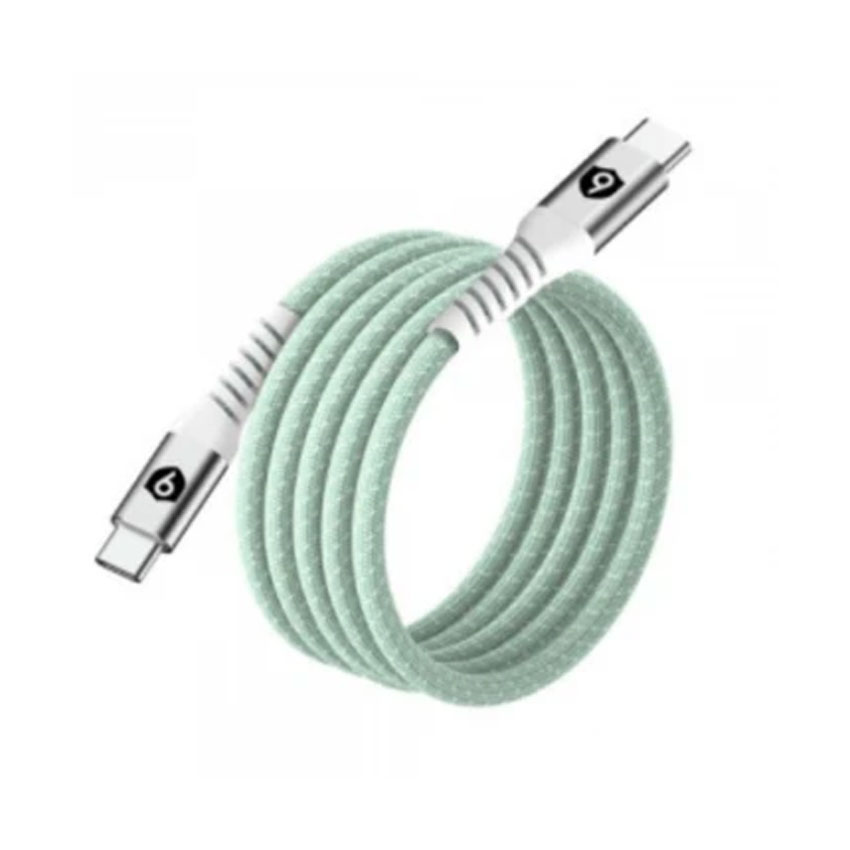 Cáp từ tính tự cuộn 9FIT USB-C to USB-C 1M Green - 9C10MCCG chính hãng