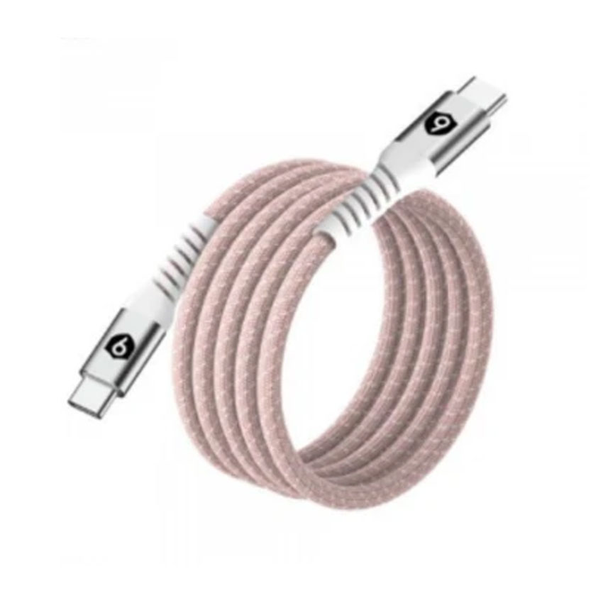 Cáp từ tính tự cuộn 9FIT USB-C to USB-C 1M Pink - 9C10MCCP chính hãng