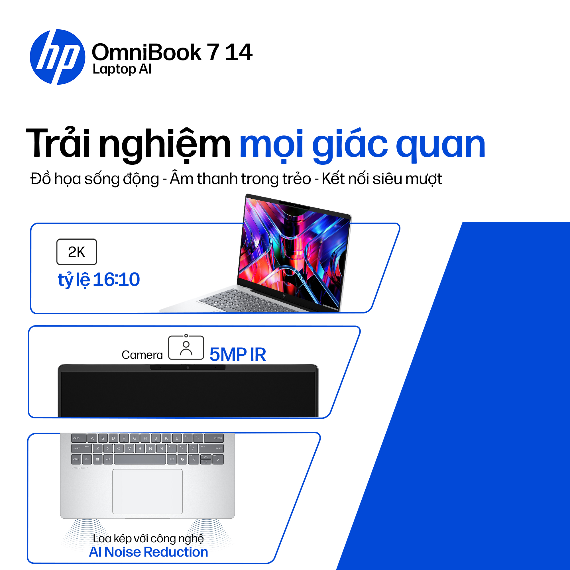 Laptop HP OmniBook 7 14-fr0027TU C1MN1PA (Ultra 7 255U/16GB RAM/512GB SSD/14 2K/Win11&OfficeHS24+365 - Hình 2