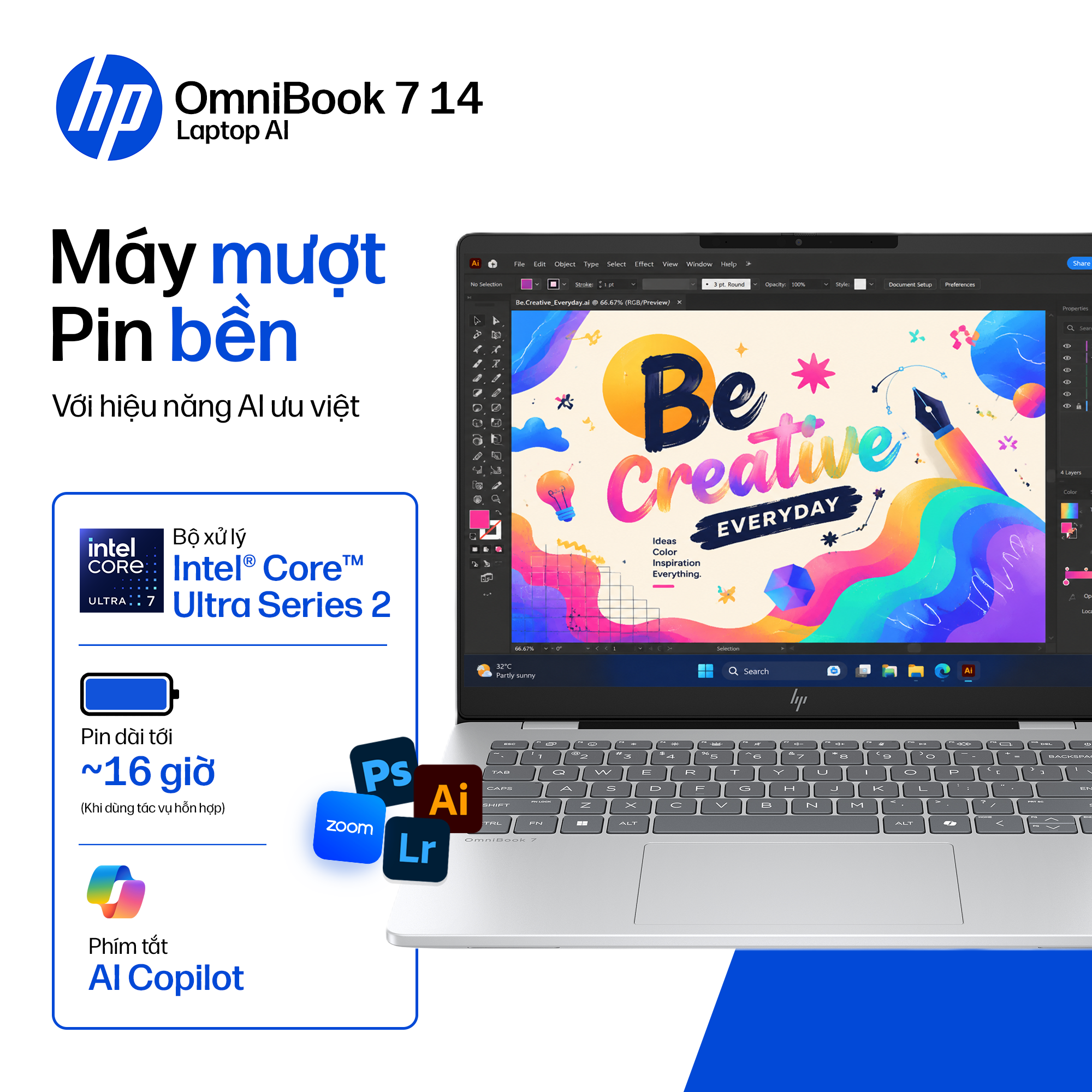 Laptop HP OmniBook 7 14-fs0042TU C1MP3PA (Core 5 210H/24GB RAM/512GB SSD/14 2K/Win11&OfficeHS24+365/ - Hình 3