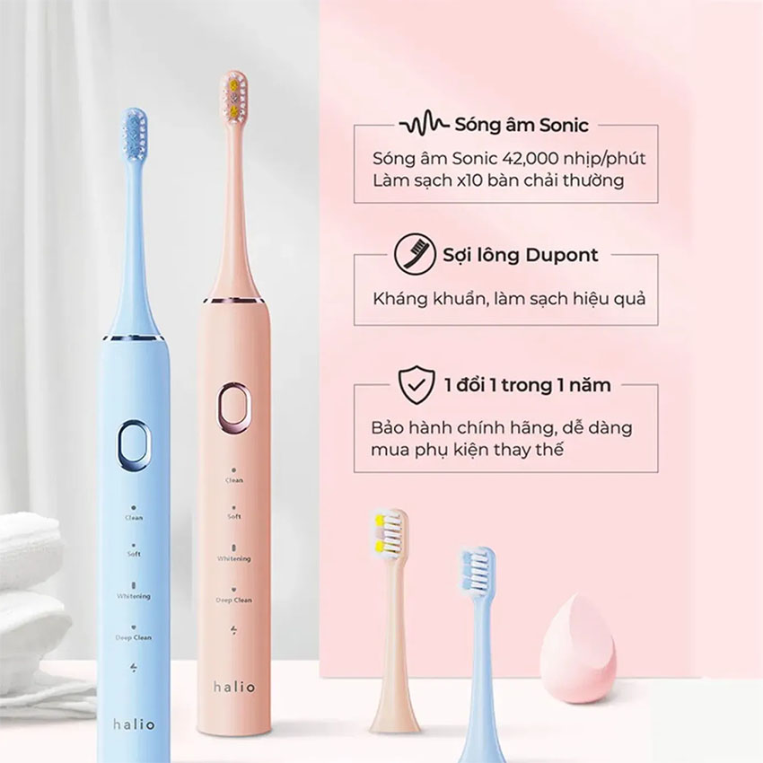 Bàn Chải Điện Halio Sonic SmartClean Electric Toothbrush - Màu Xanh Dương 5