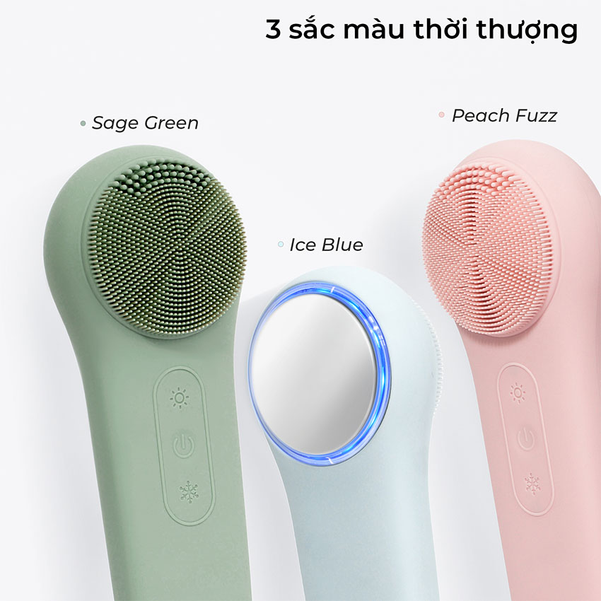 Máy Rửa Mặt Massage Tích Hợp Liệu Pháp Ánh Sáng Và Nhiệt Halio Multi-task Cleansing & Massaging Device with Red Blue Light Therapy 5 in 1 - Màu Xanh Lá 6