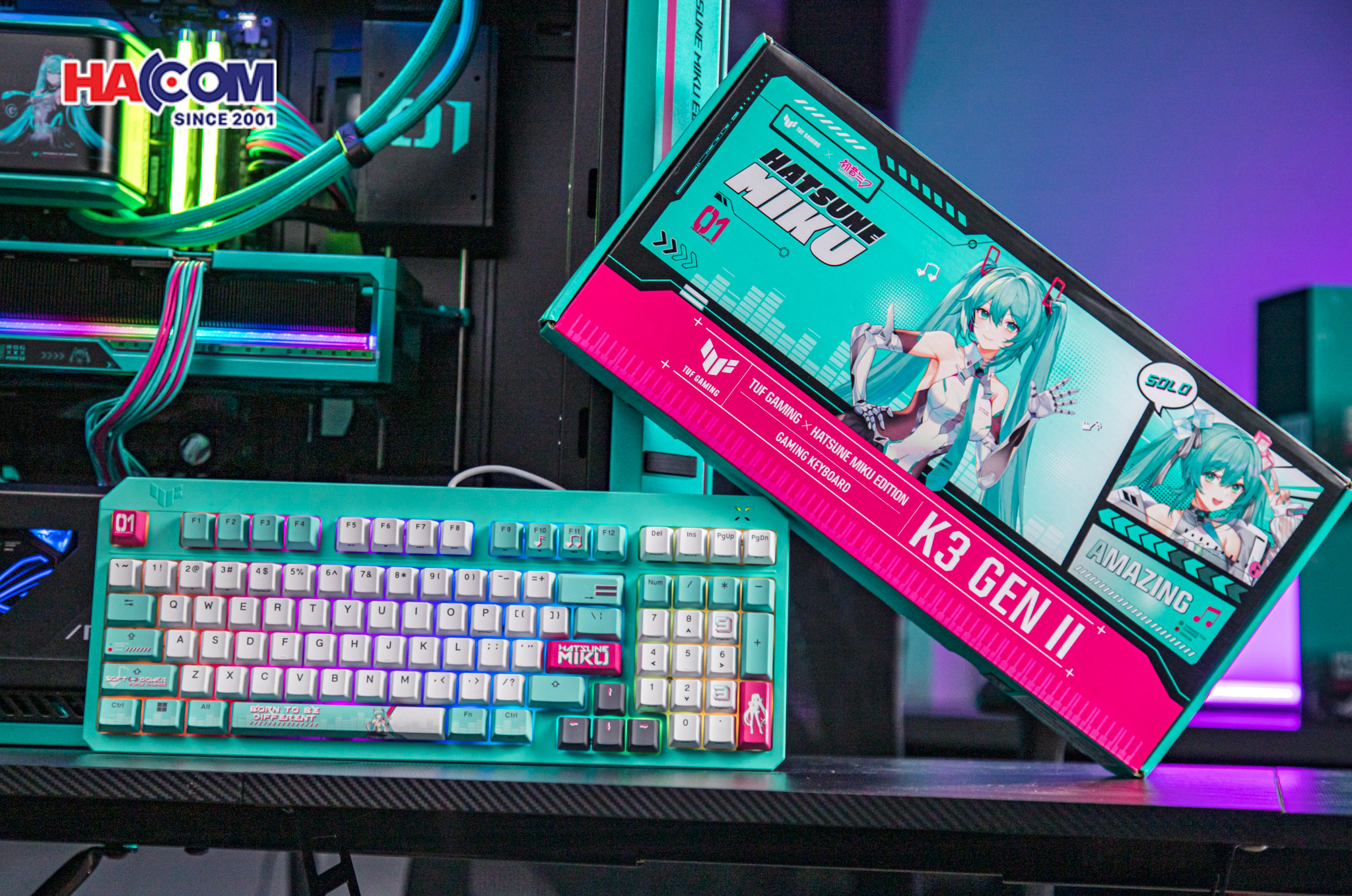 Bàn phím Gaming ASUS TUF K3 Gen II - Hatsune Miku Edition 15