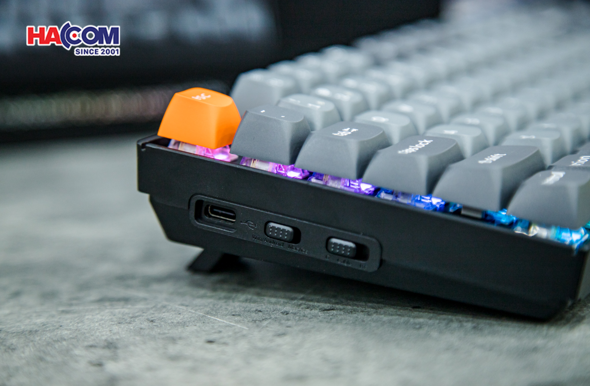 Bàn phím Keychron K8M-H4 K8 Max Swappable RGB Backlight Banana Switch - Black 10