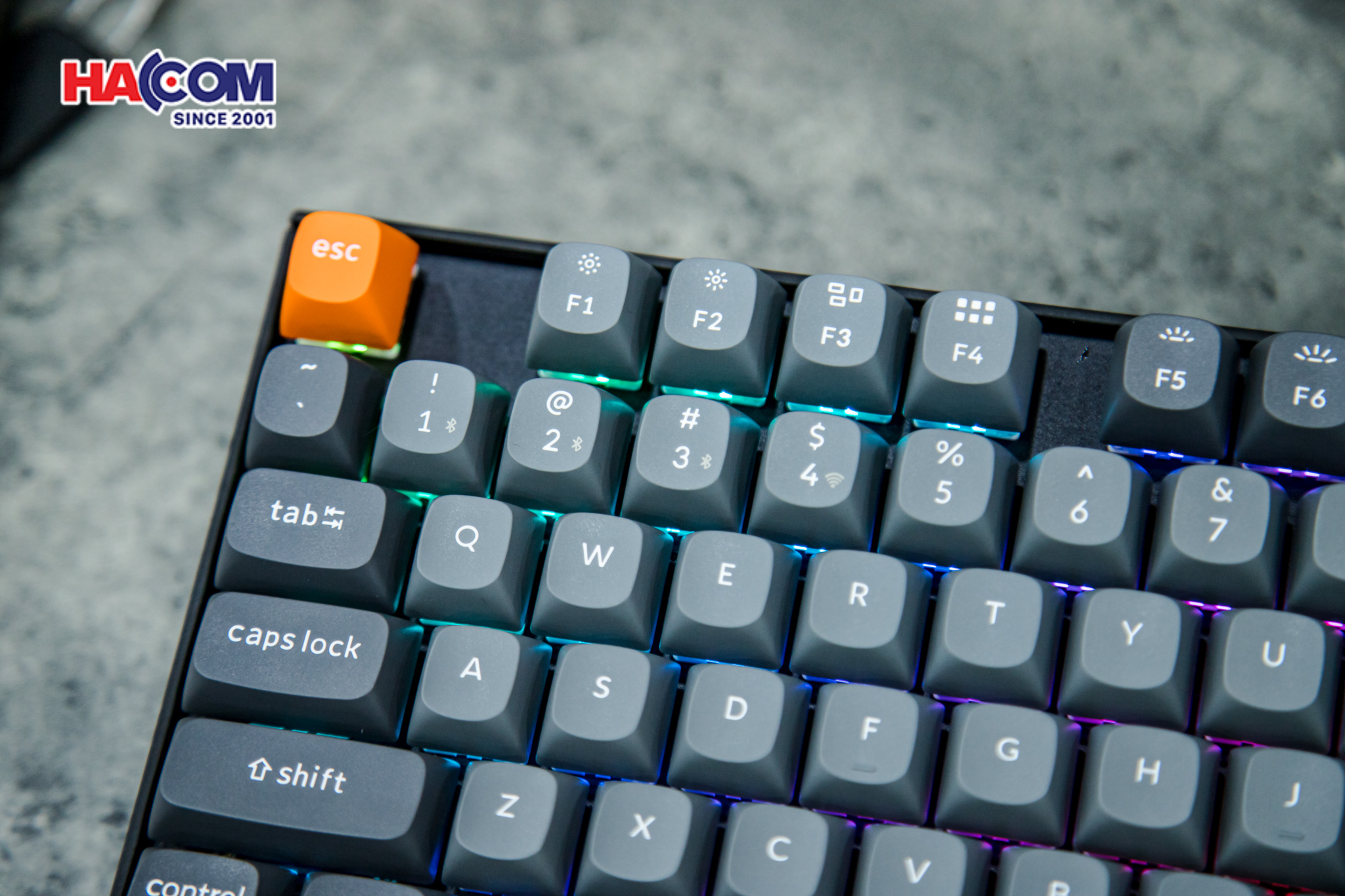 Bàn phím Keychron K8M-H4 K8 Max Swappable RGB Backlight Banana Switch - Black 9