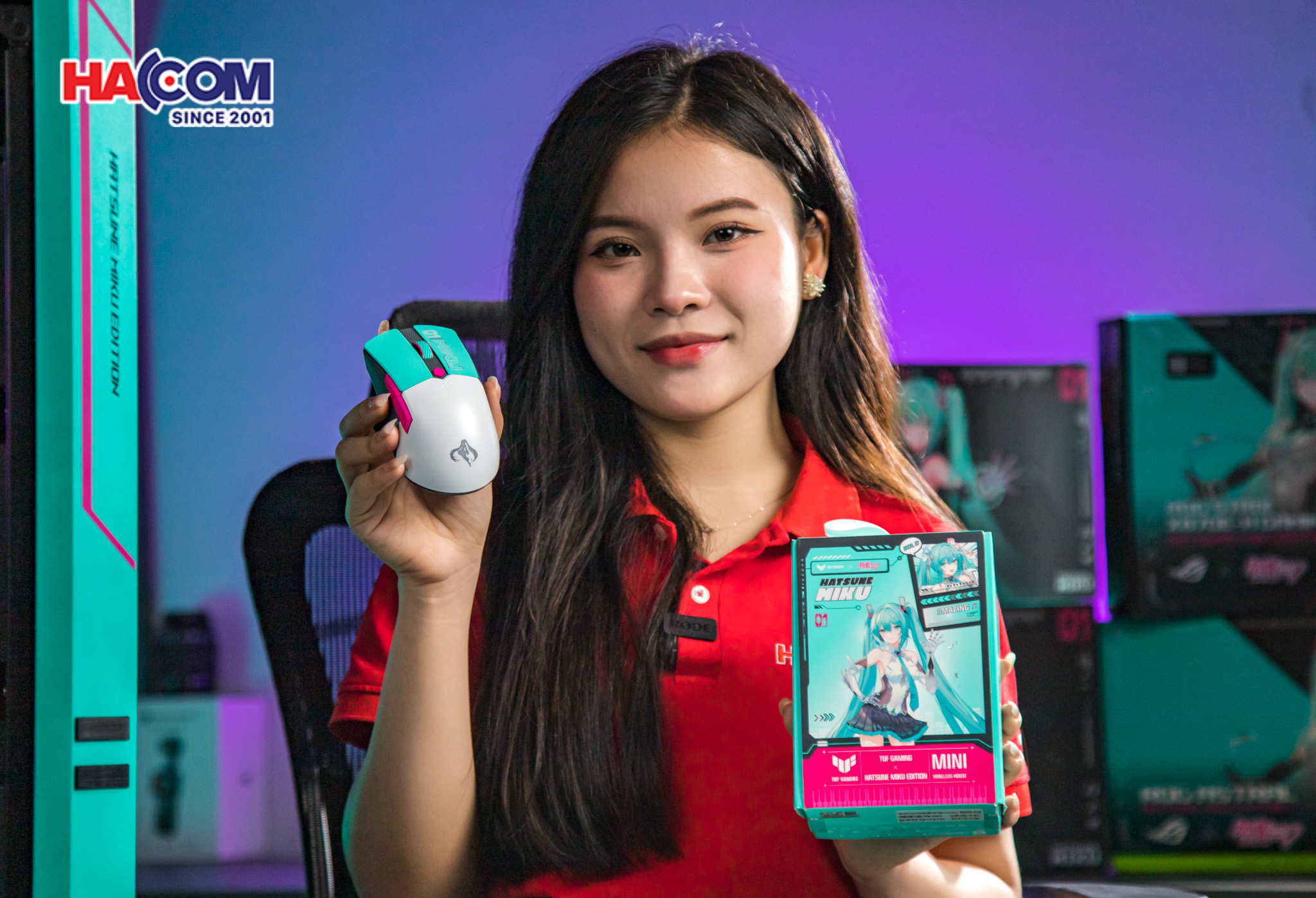 Chuột Gaming không dây ASUS TUF Mini - Hatsune Miku Edition 15
