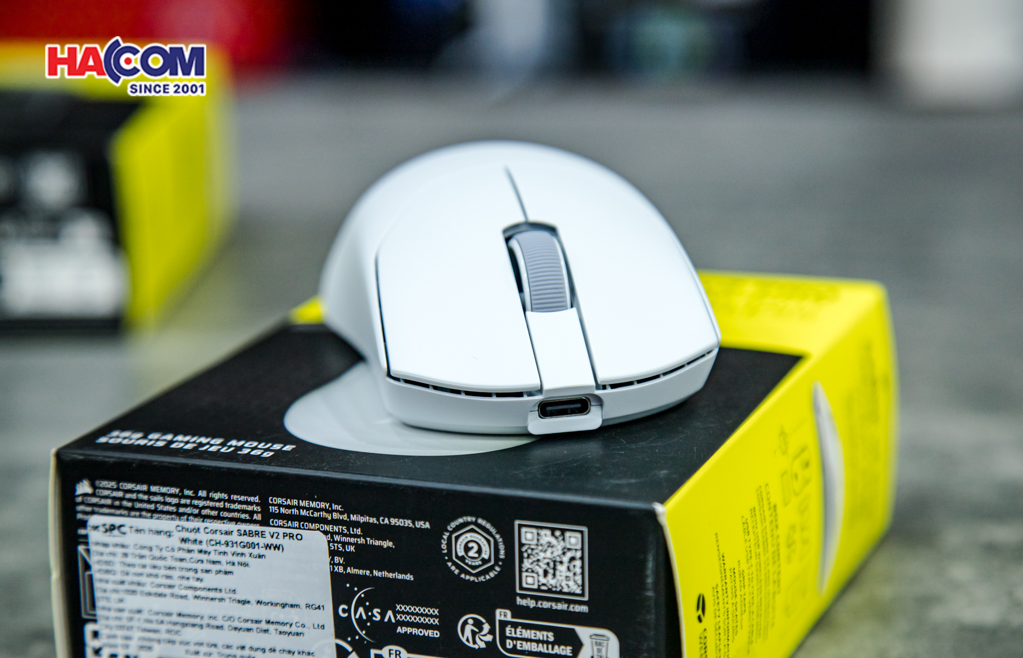 Chuột không dây Corsair SABRE v2 PRO UltraLight White 11