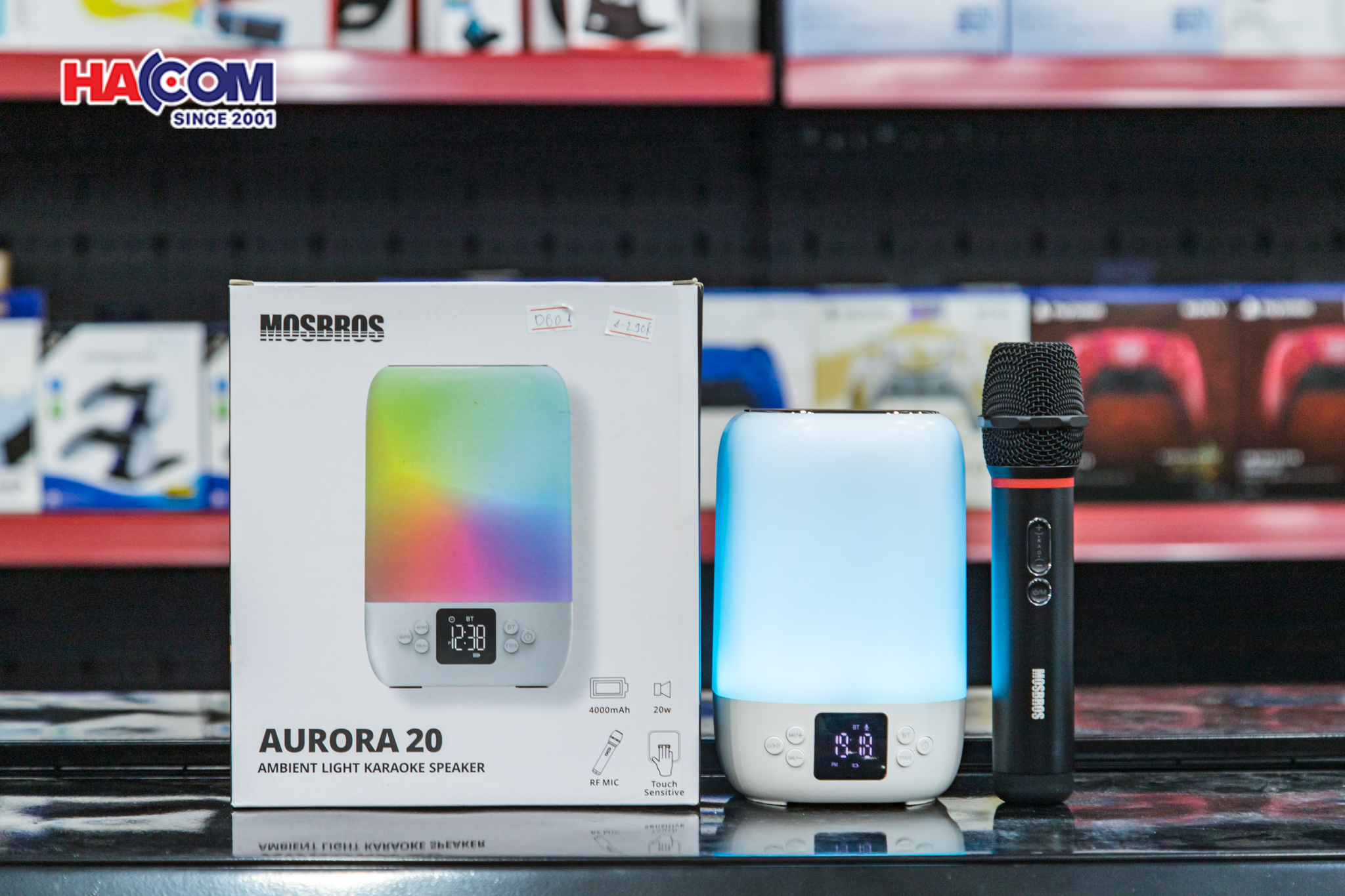 Loa bluetooth kiêm đèn ngủ MOSBROS AURORA 20 4