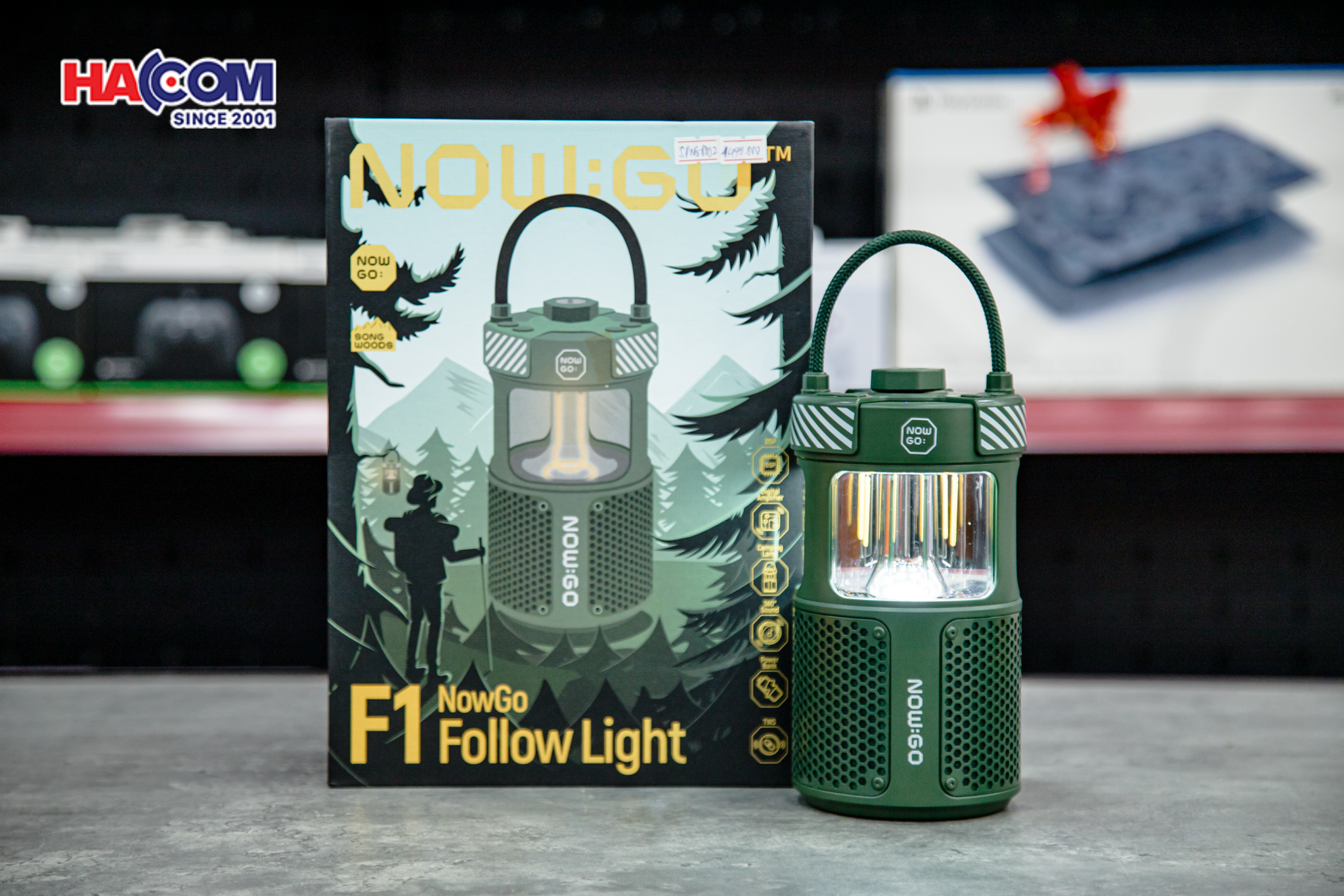 Loa Bluetooth NowGo F1 (Bluetooth 5.3, 11H, Loa tích hợp đèn Camping) - Màu Xanh 3