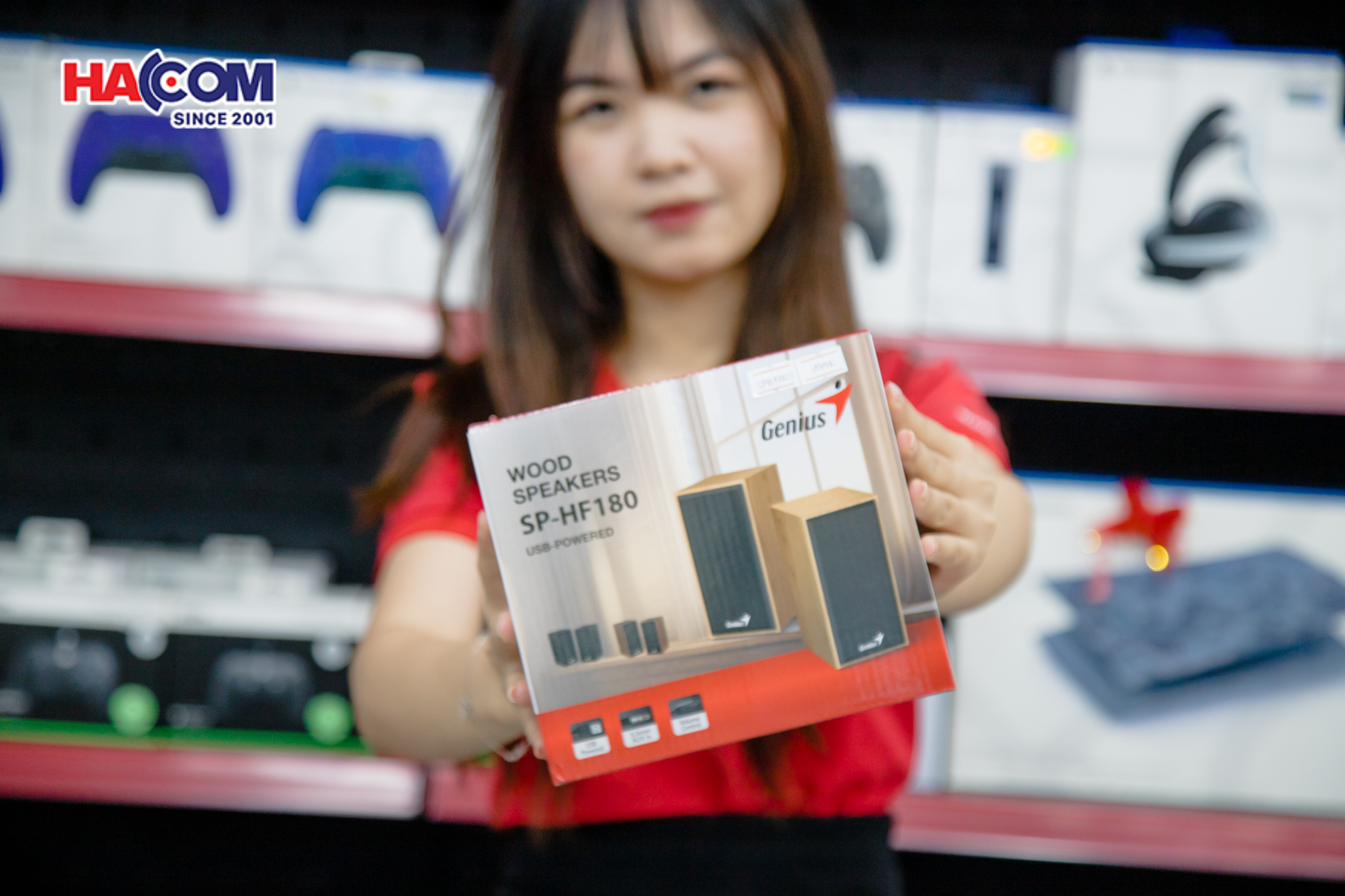 Loa Genius SP-HF180 2.0 màu nâu (Vân gỗ) 4