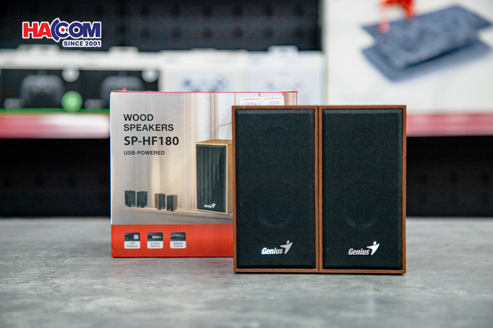 Loa Genius SP-HF180 2.0 màu nâu (Vân gỗ) 5