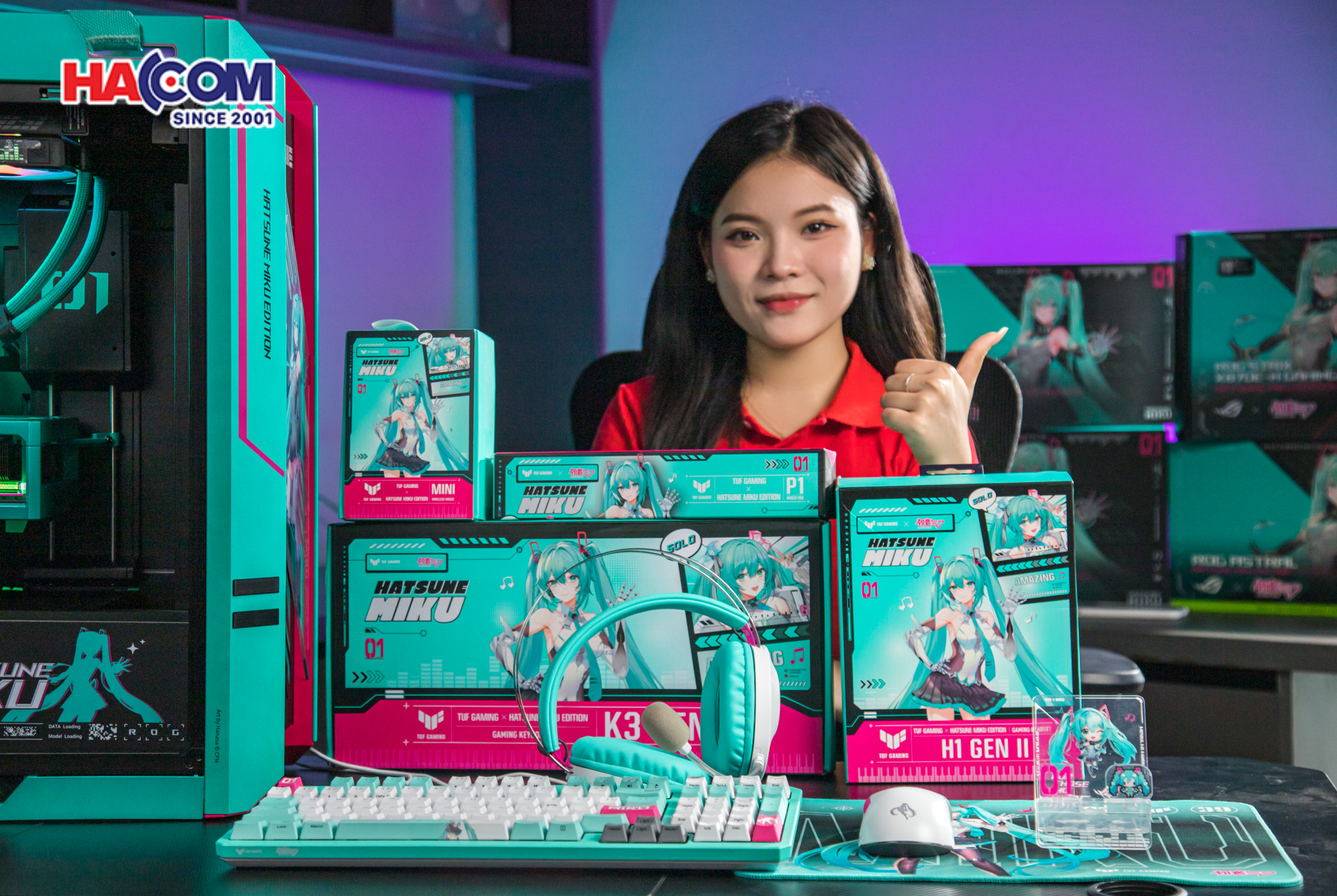 Tai nghe Gaming có dây ASUS TUF H1 Gen II - Hatsune Miku Edition 7