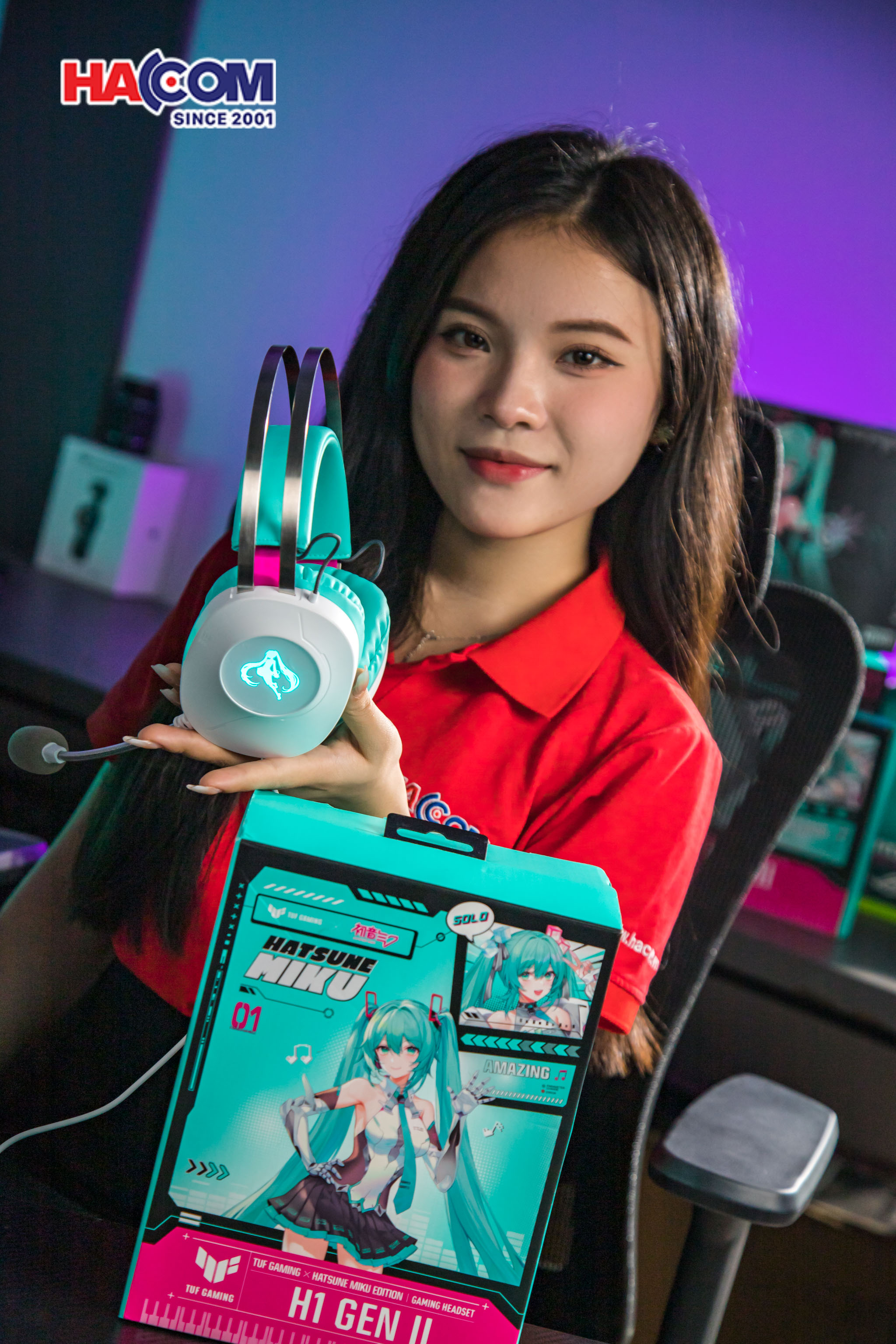 Tai nghe Gaming có dây ASUS TUF H1 Gen II - Hatsune Miku Edition 14