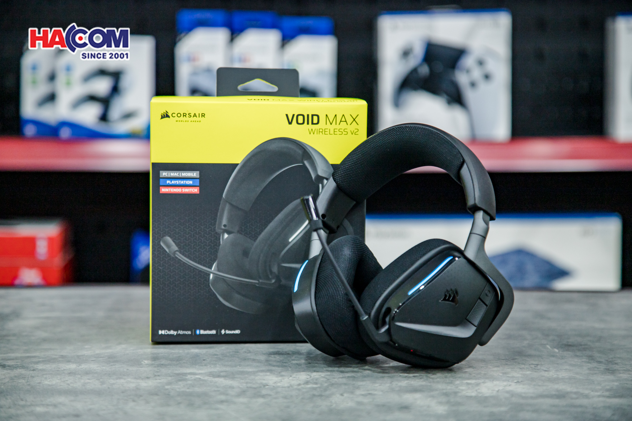 Tai nghe không dây Corsair VOID V2 MAX Carbon 4