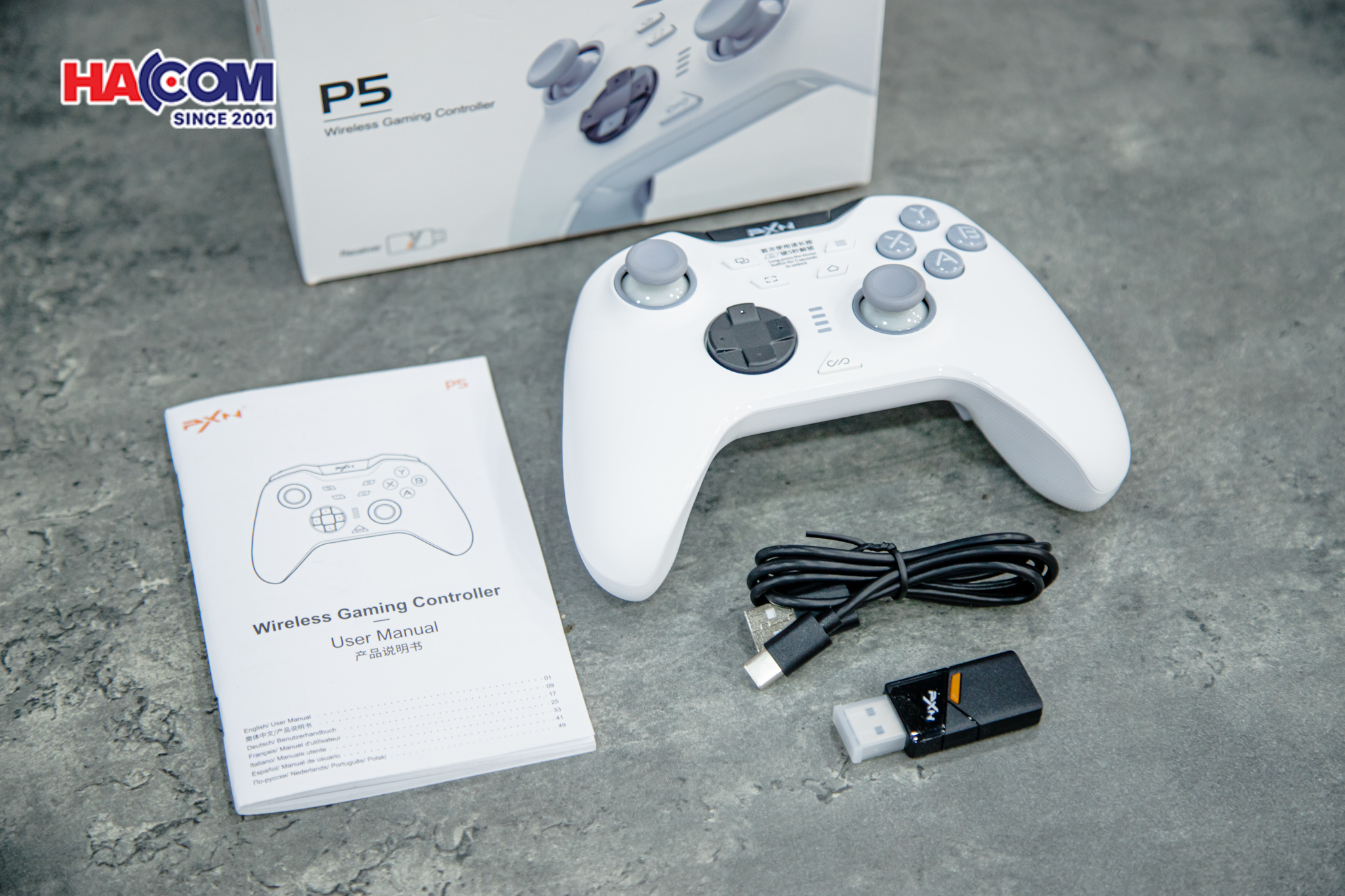 Tay cầm chơi game không dây PXN P5 Màu Trắng 9