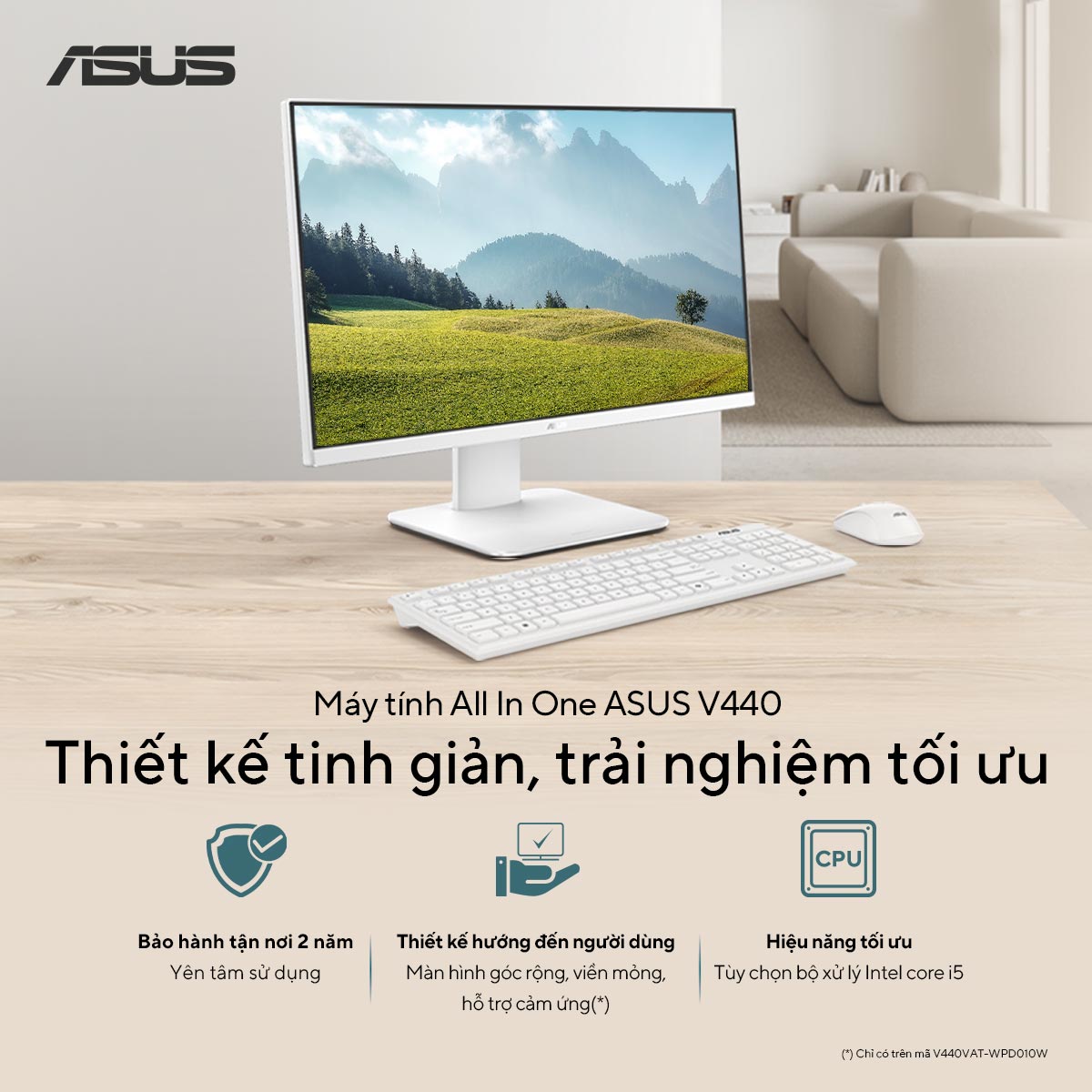 Asus V440VAK-WPC406W thiết kế All in One tối ưu không gian văn phòng
