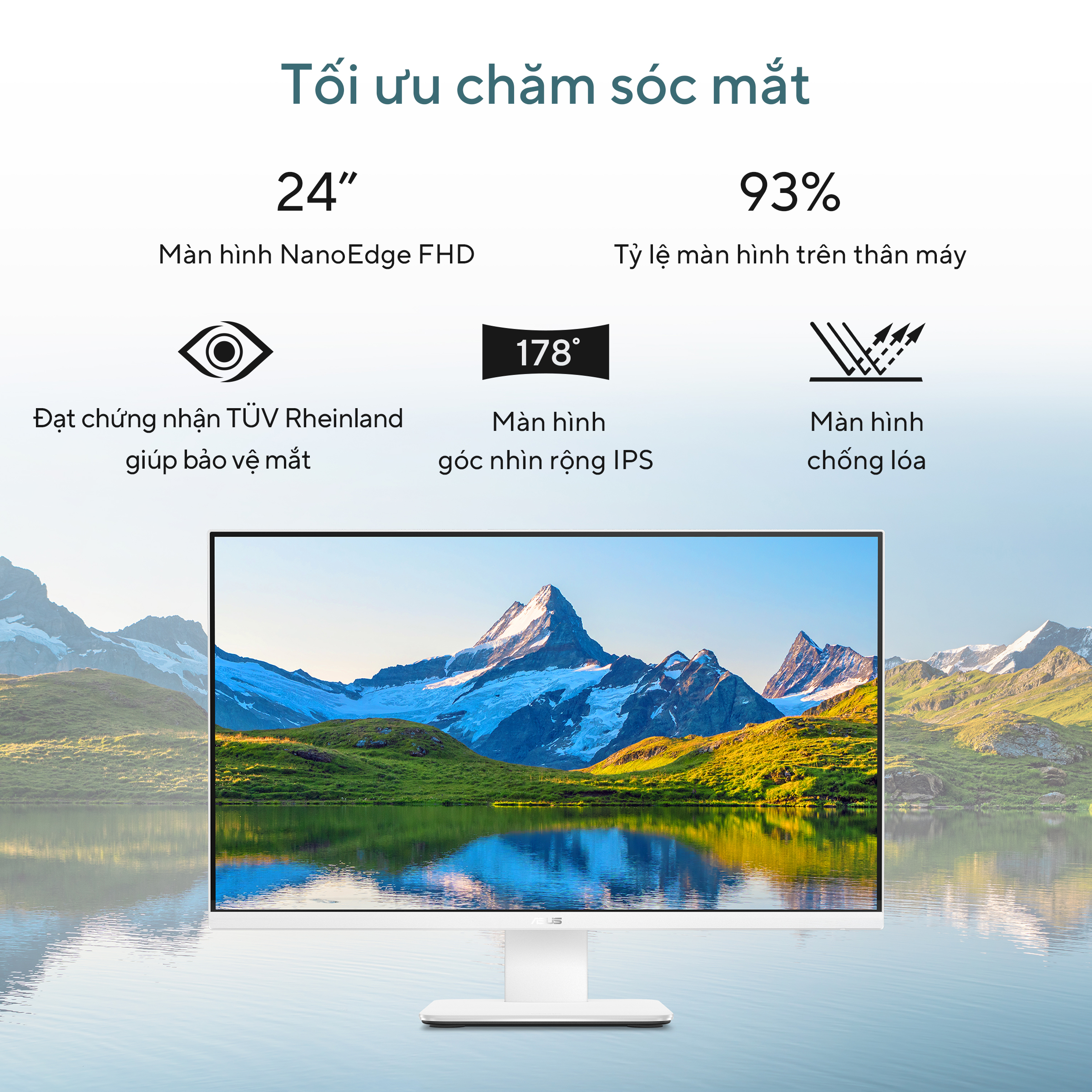 Asus V440VA màn hình 23.8 inch Full HD màu chuẩn sRGB