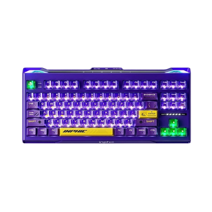 Bàn phím INPHIC K87 Pro Tím chính hãng
