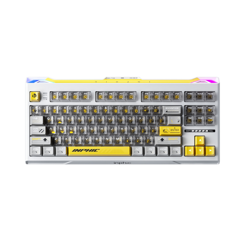 Bàn phím INPHIC K87 Pro Trắng chính hãng