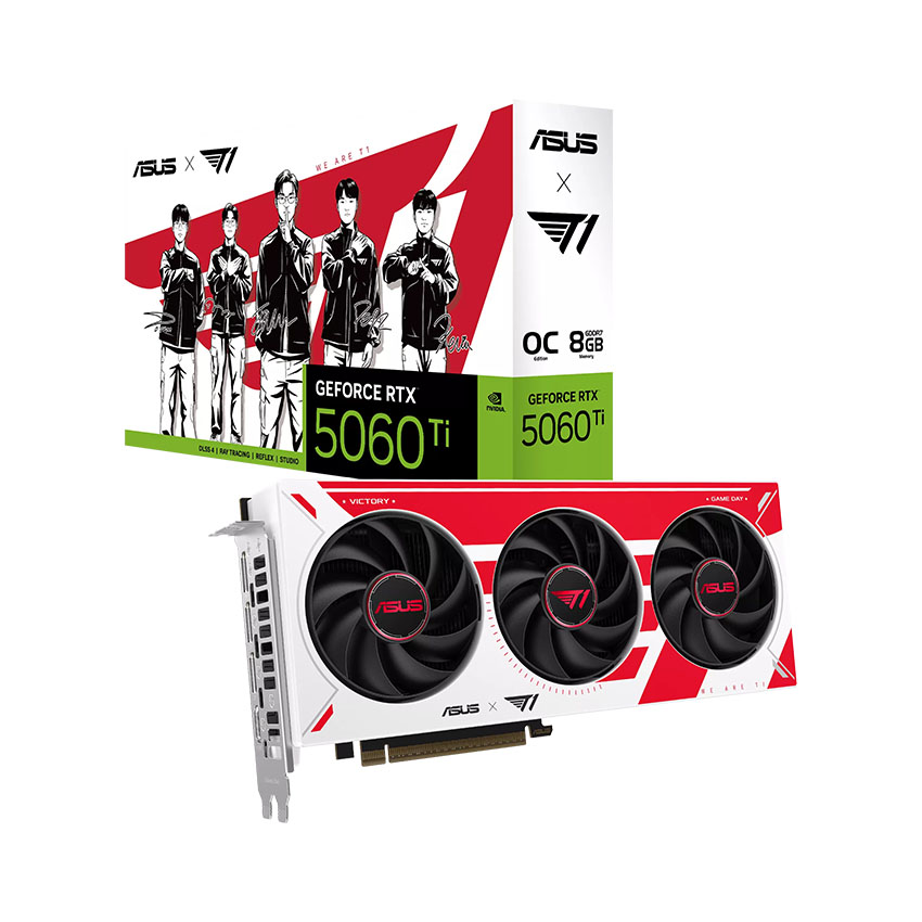 Card màn hình Asus T1 RTX 5060 Ti 8G OC GAMING chính hãng