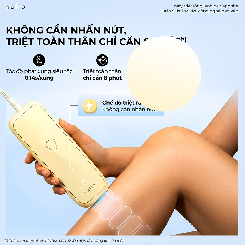 Máy Triệt Lông Lạnh Halio SilkGlow IPL Sapphire Cooling Hair Removal Device 7