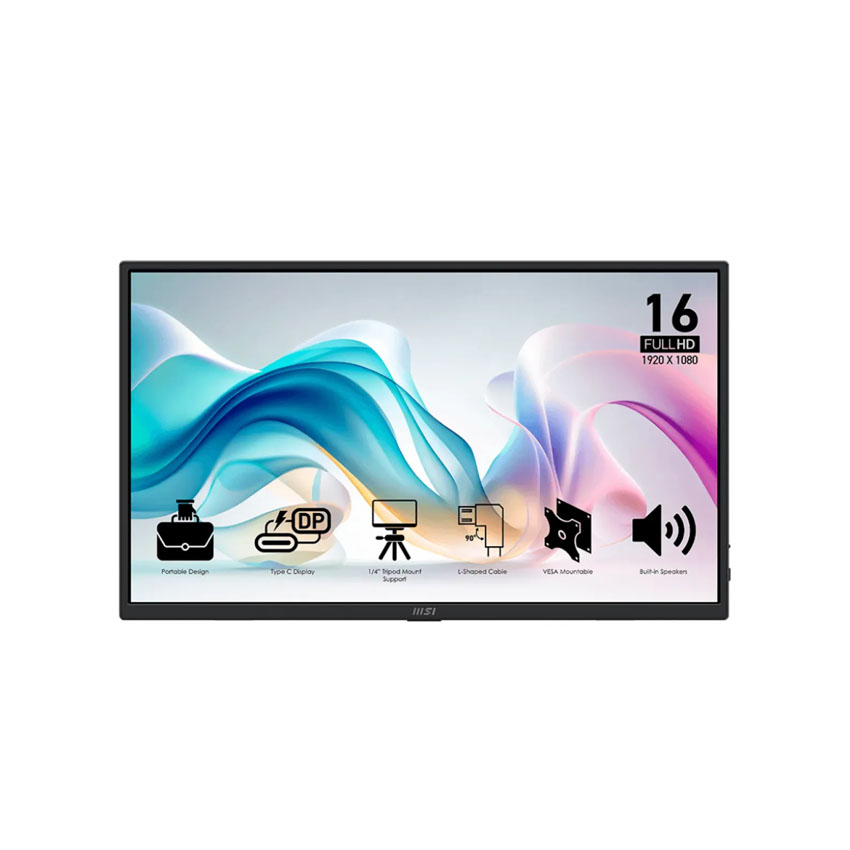 Màn hình di động MSI PRO MP165 E6 (15.6 inch/FHD/IPS/60Hz/4ms/USB-C/loa)