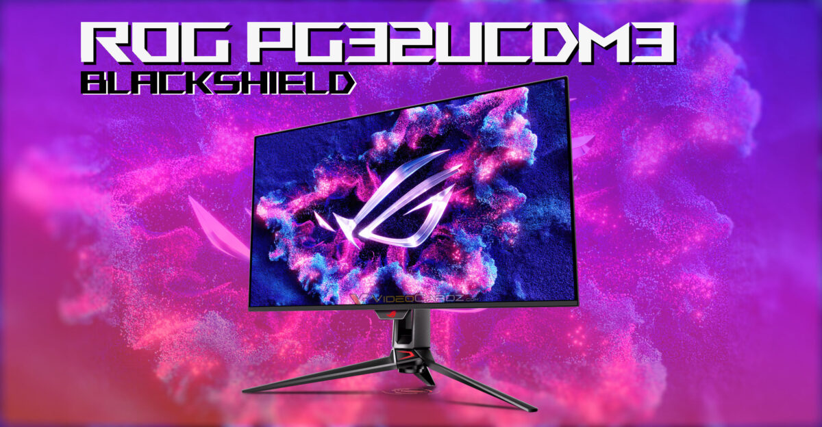 asus flagship pg32ucdm3 black shield qd oled monitor
