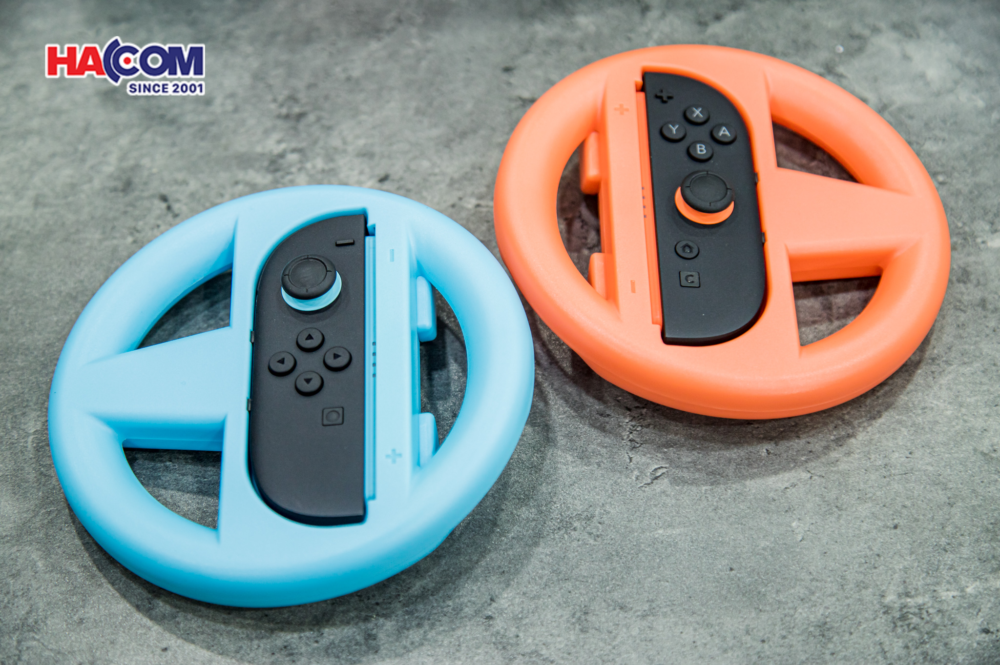 Bộ vô lăng steering wheel for Nintendo Switch 2 màu xanh pha cam JYS-NS2261 4