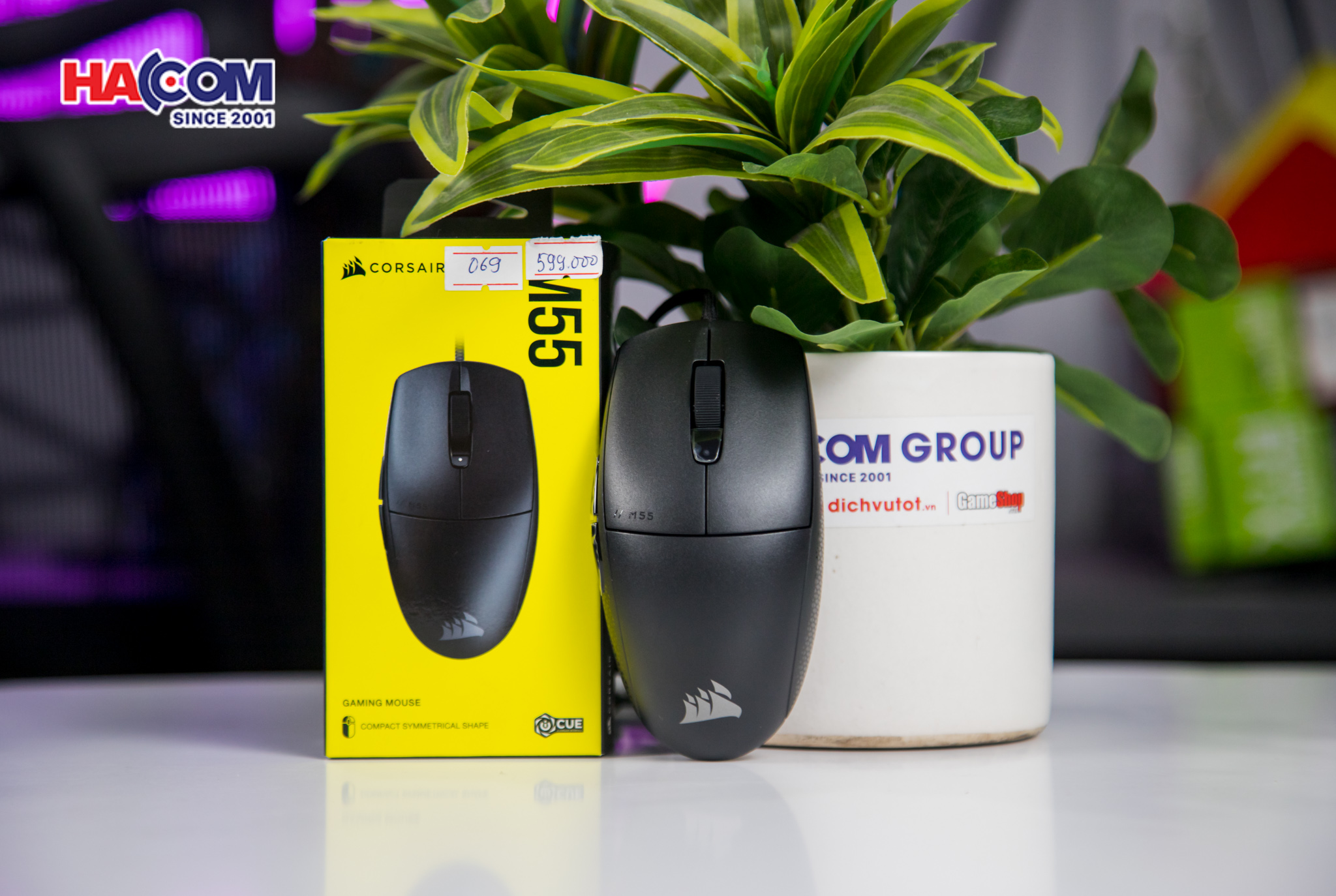 Chuột Gaming Có Dây Corsair M55 Black (CH-930F000-AP) 4