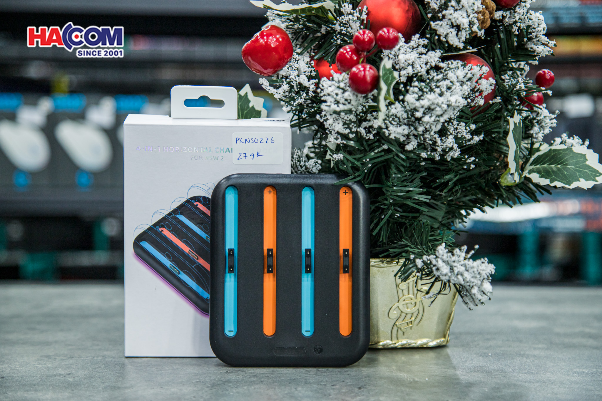 Dock sạc 4 ngăn có dây cho Joy-con Swich 2 màu đen JYS-NS2303 10