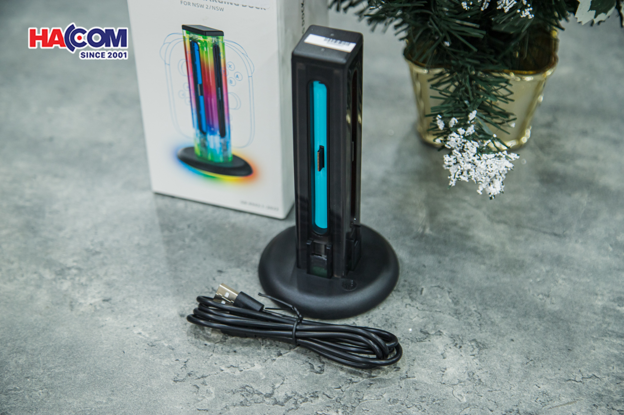 Dock sạc RGB 4 in 1 for Joy-con Switch 2 màu đen JYS-NS2318 14