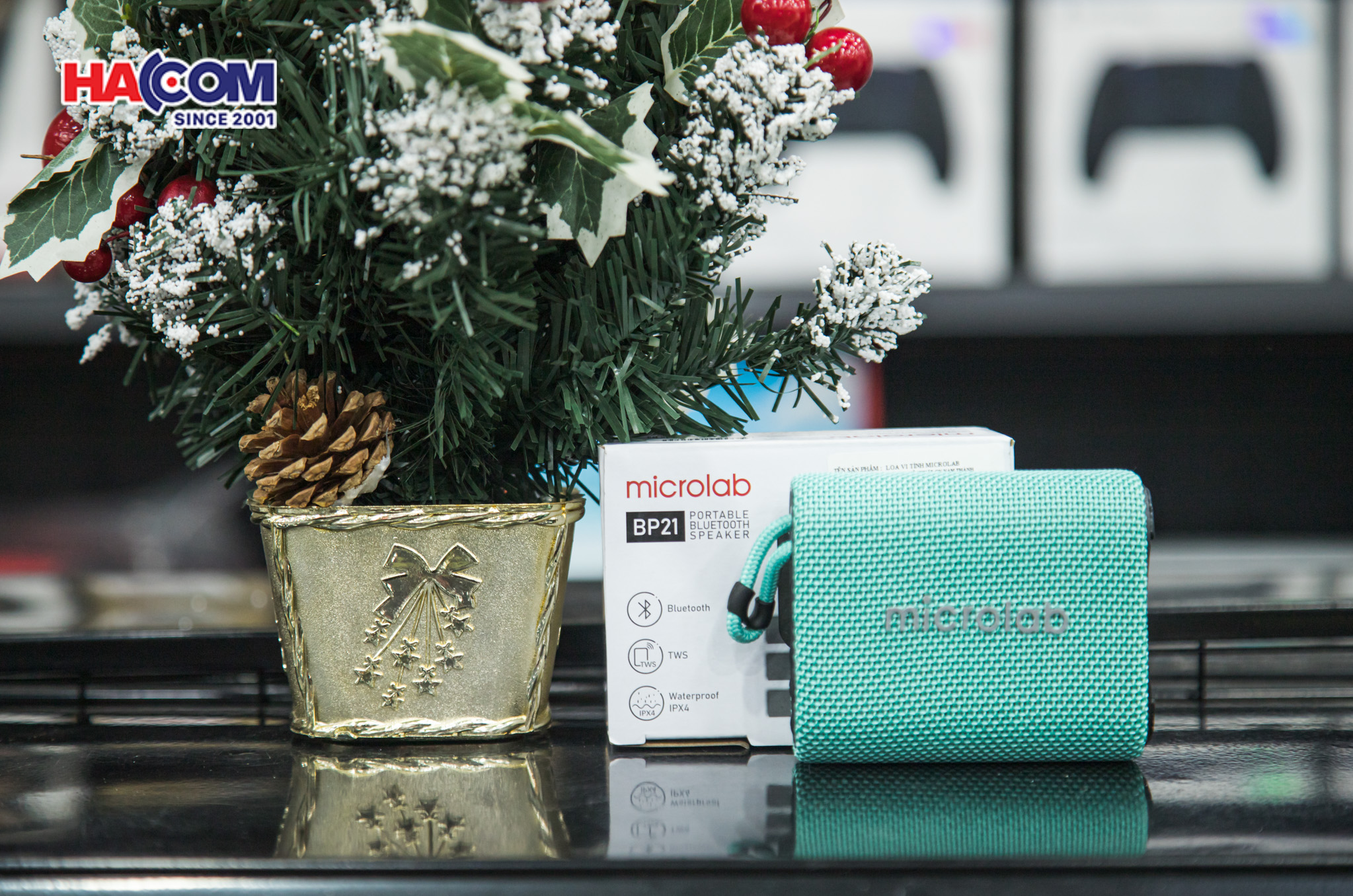 Loa Bluetooth Microlab BP21 xanh lá 2