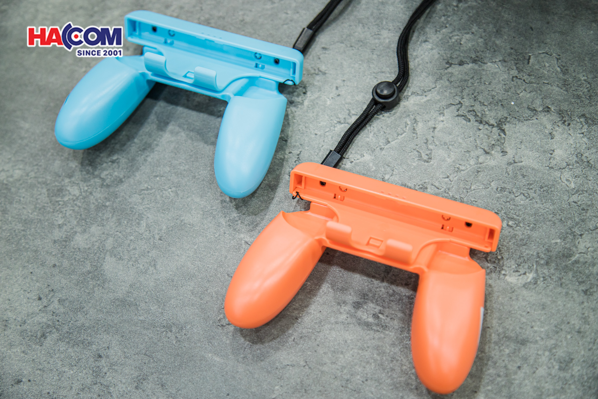 Vỏ tay cầm bằng nhựa có dây đeo Grip Controller for Switch 2 Twin Pack 2 in 1 màu xanh pha cam JYS-NS2276 12