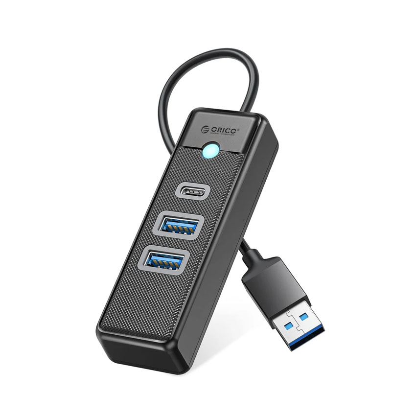 Bộ chia USB-A sang 2 cổng USB 3.0 và 1 cổng Type C, Đen Orico PWC2U-U3-015-BK
