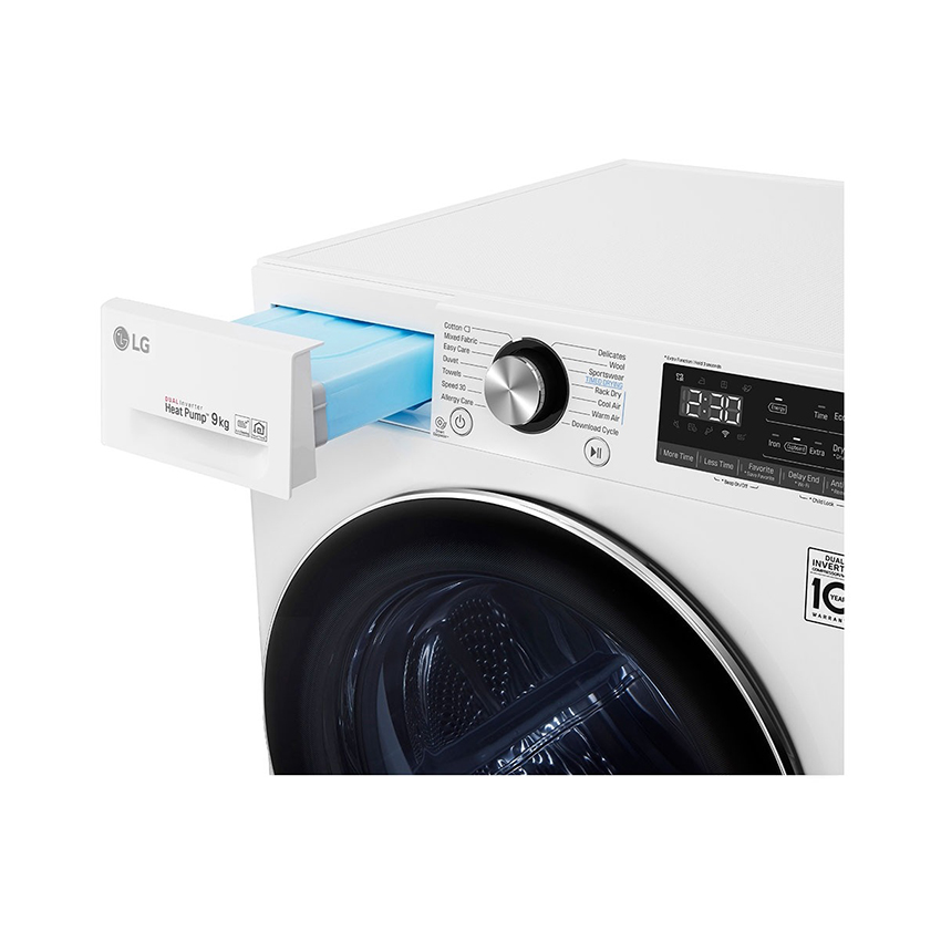 Máy sấy quần áo bơm nhiệt 9 kg LG DVHP09W 7