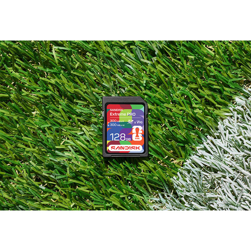 Thẻ nhớ SanDisk SD UHS-II Card: FWC 2026 Edition UHS-II 128GB SD 300MB/s(R) / 300MB/s(W) SDSDXDM-128 - Hình 4