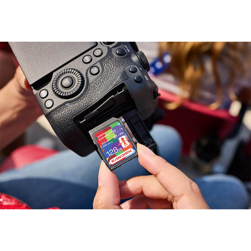 Thẻ nhớ SanDisk SD UHS-II Card: FWC 2026 Edition UHS-II 128GB SD 300MB/s(R) / 300MB/s(W) SDSDXDM-128 - Hình 2