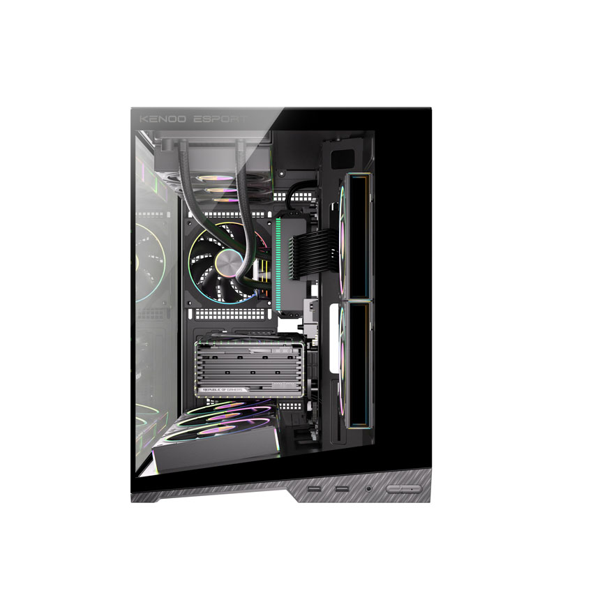 Vỏ case KENOO ESPORT MCK600 - Đen (m-ATX/0 fan) - Hình 2