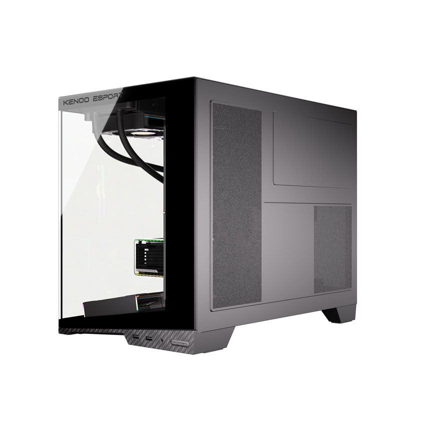 Vỏ case KENOO ESPORT MCK600 - Đen (m-ATX/0 fan) - Hình 4