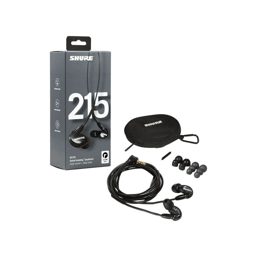 Tai nghe inear dây Shure SE215 PRO màu đen (SE215-K) - Hình 3