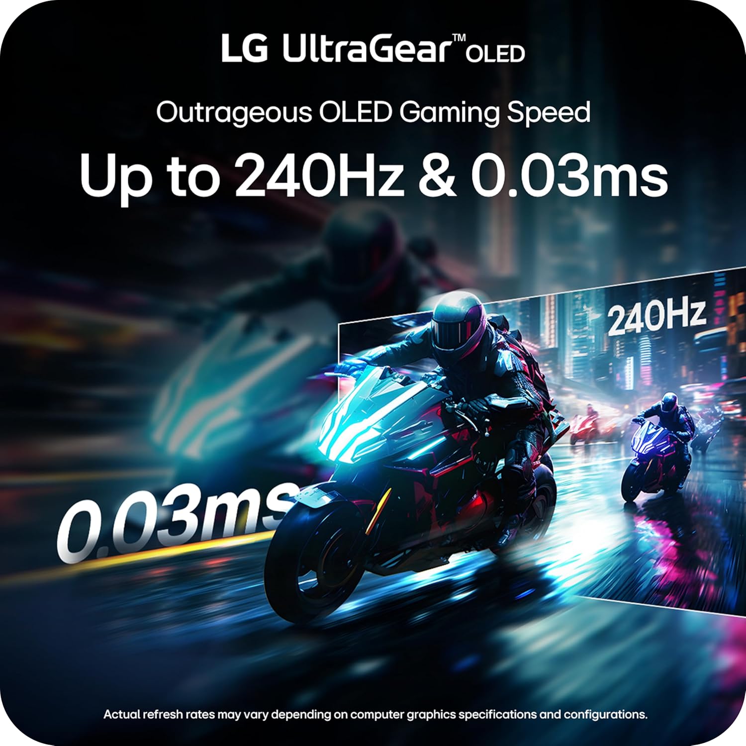 Thời gian phản hồi chỉ 0.03ms (GtG) loại bỏ hoàn toàn hiện tượng ghosting và motion blur, mang đến độ r&otilde; nét tuyệt đối trong những pha hành động nhanh.