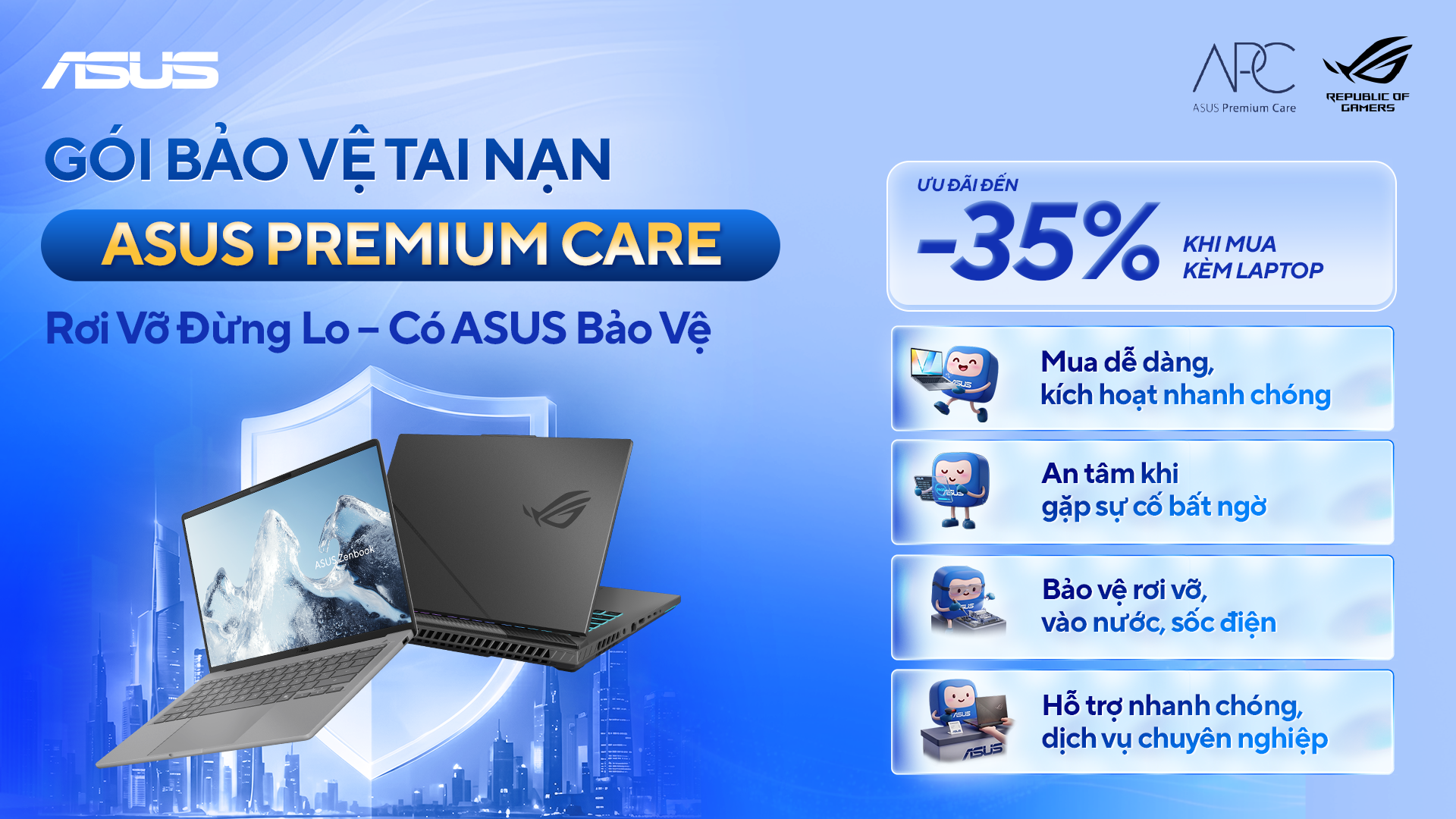 chính sách bảo hành của Asus Vivobook - HACOM
